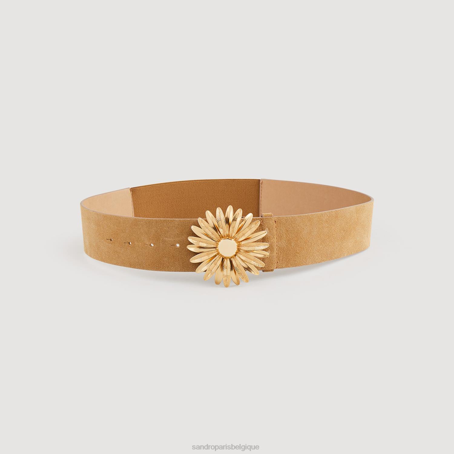 accessoires Sandro Paris ceinture en cuir beige femmes XLXD561