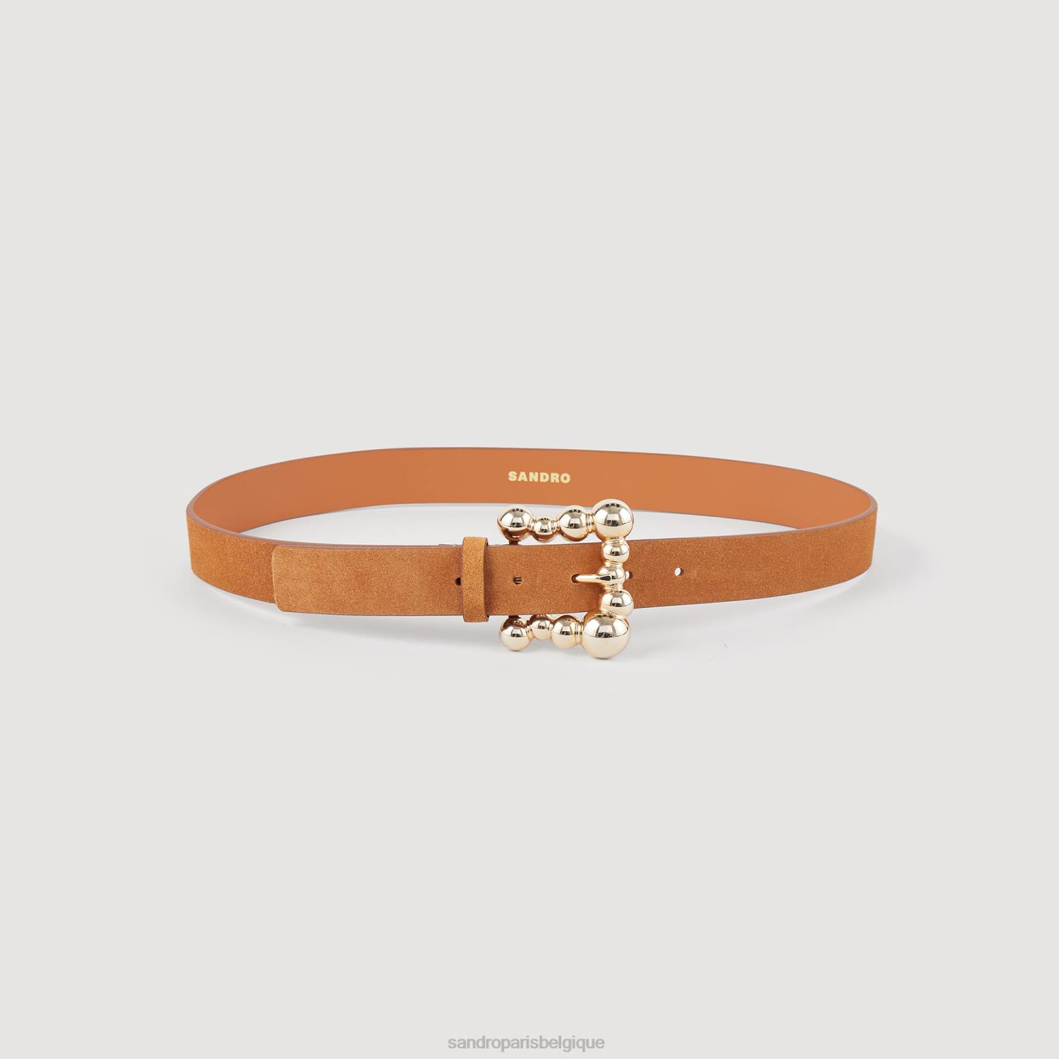 accessoires Sandro Paris ceinture en daim caramel femmes XLXD504