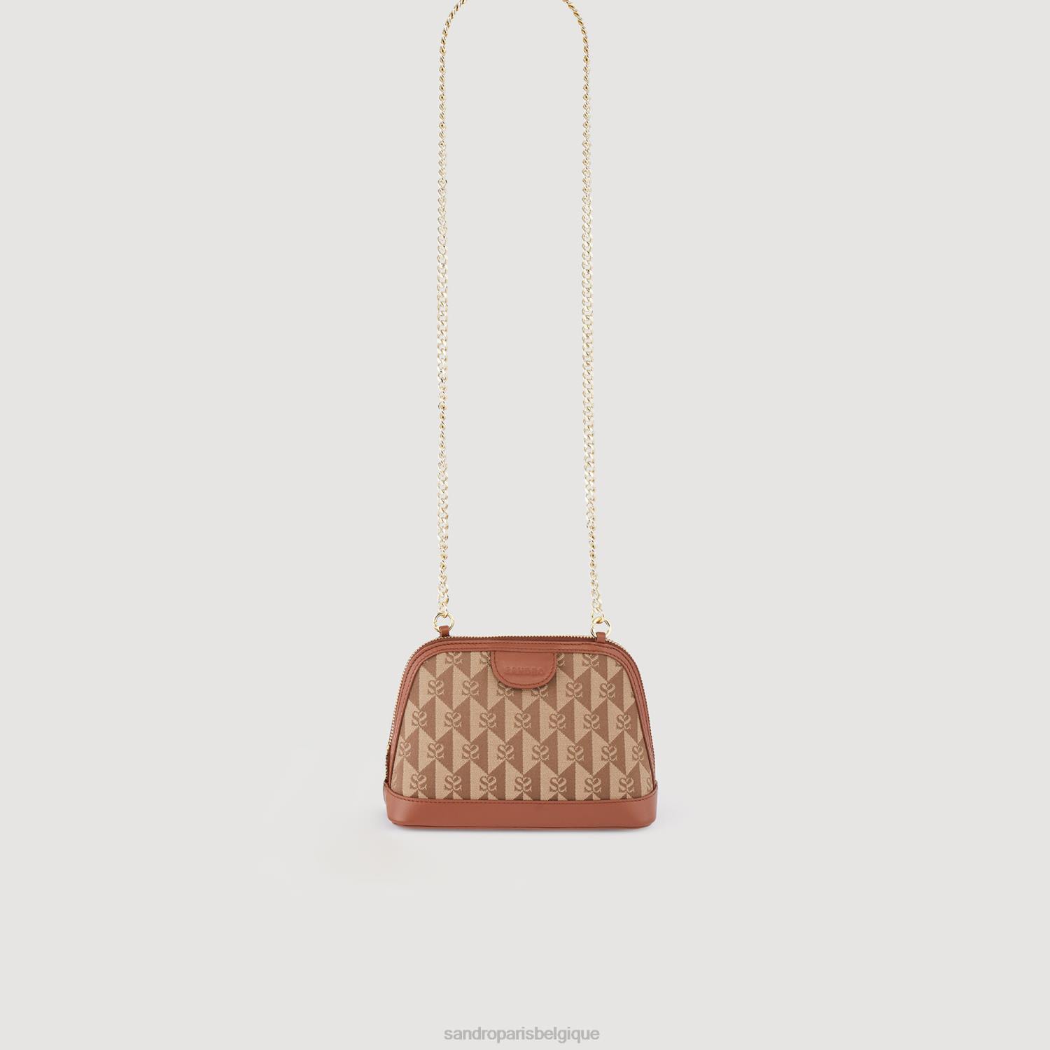 accessoires Sandro Paris pochette à logo Rittah brun femmes XLXD577