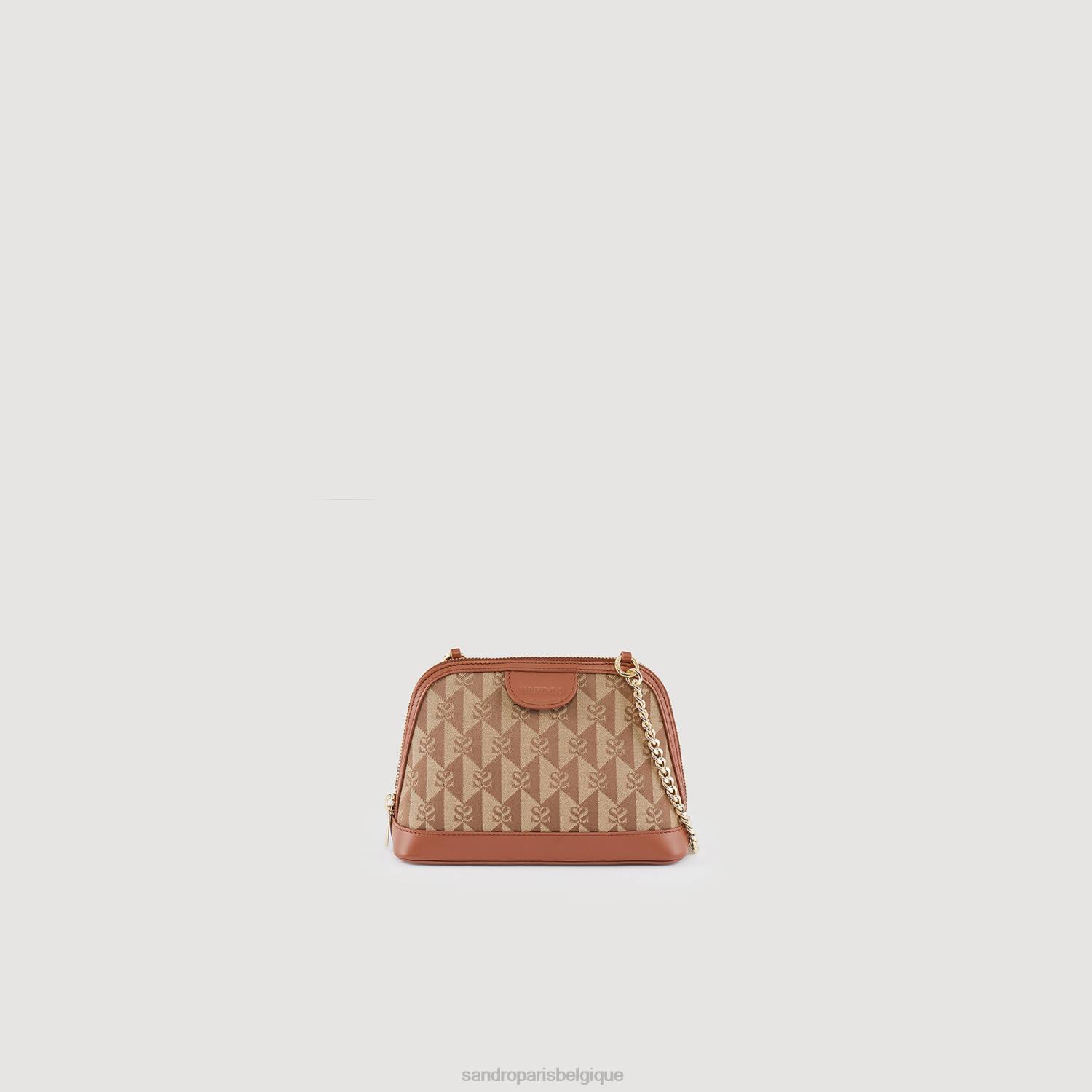 accessoires Sandro Paris pochette à logo Rittah brun femmes XLXD577