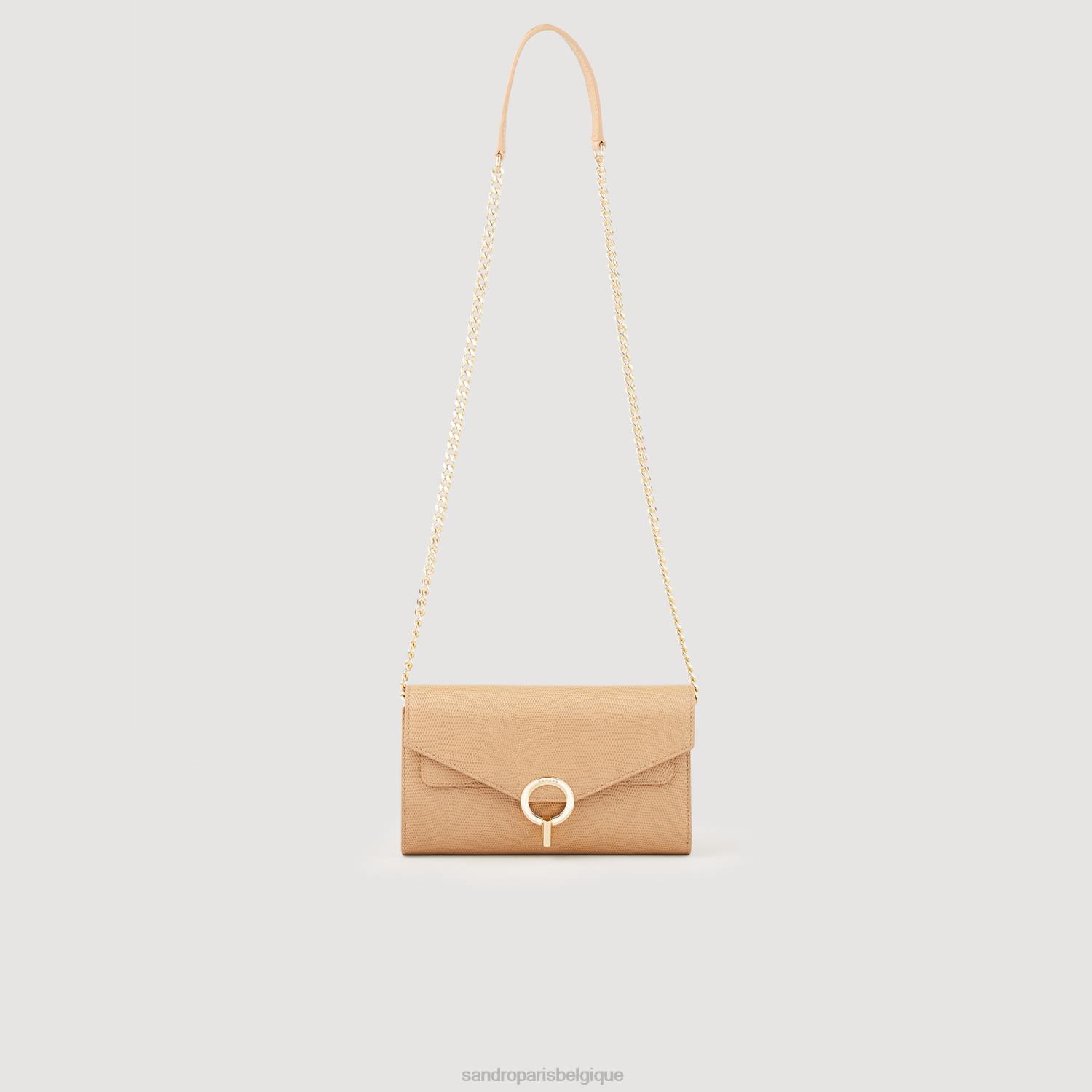 accessoires Sandro Paris pochette à poche yza beige femmes XLXD526