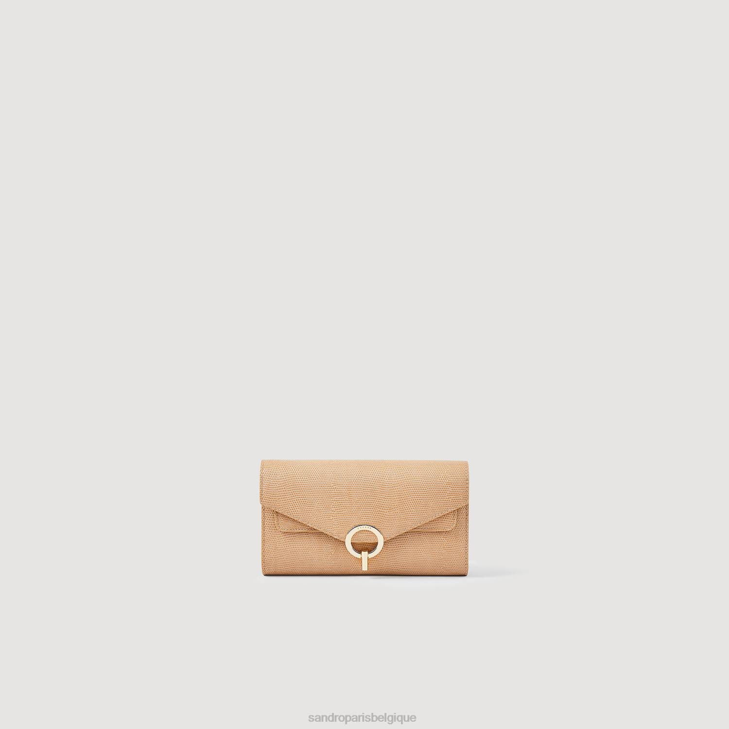 accessoires Sandro Paris pochette à poche yza beige femmes XLXD526