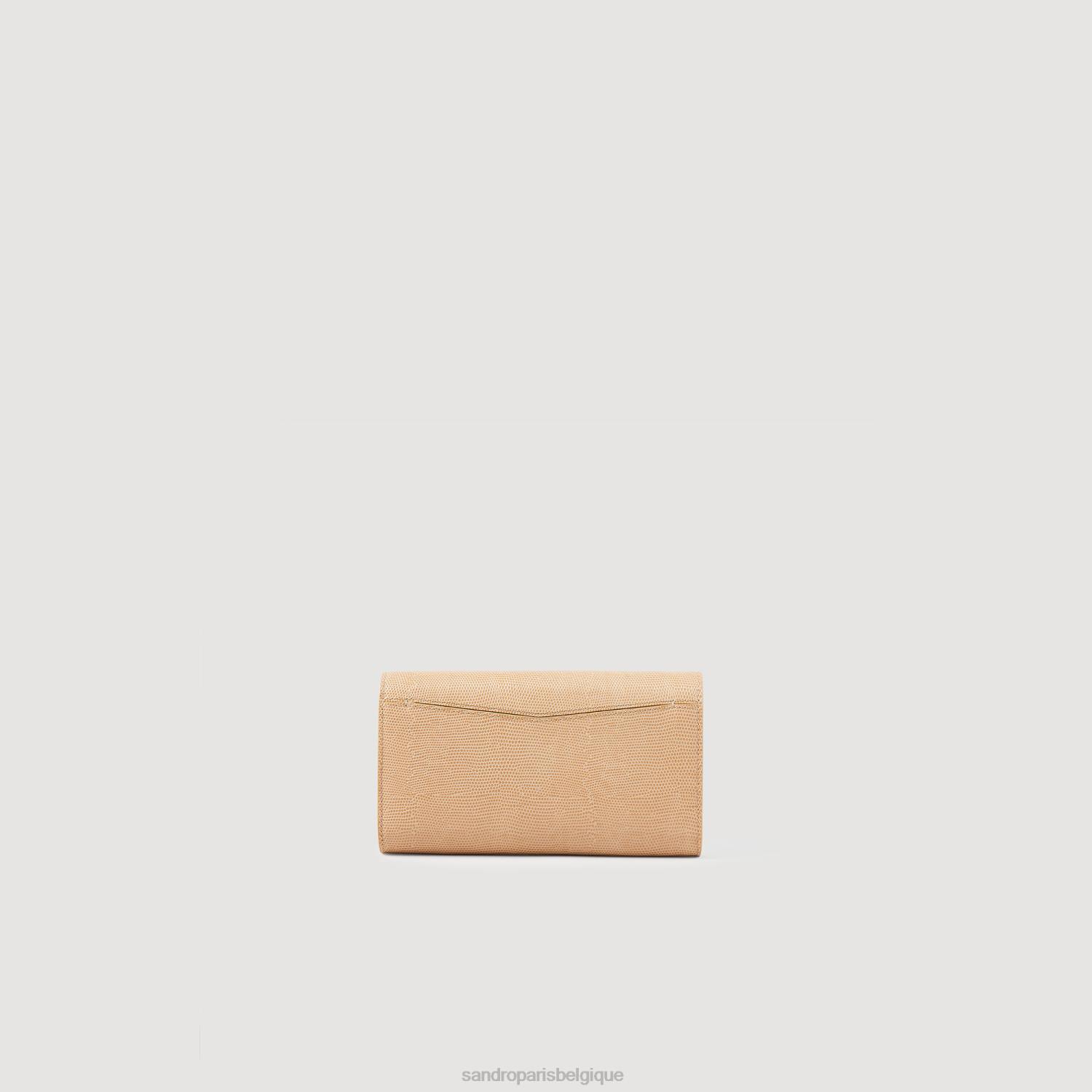 accessoires Sandro Paris pochette à poche yza beige femmes XLXD526