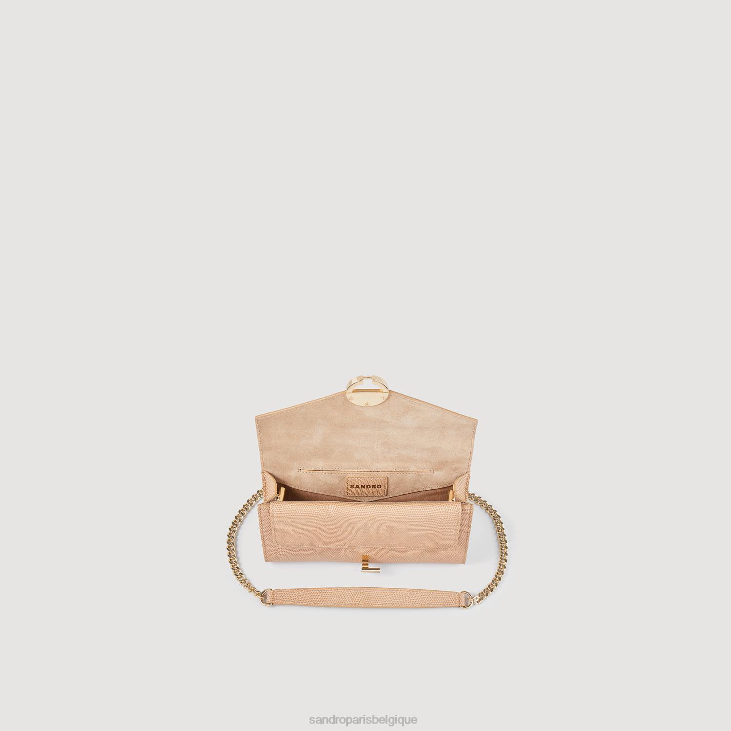 accessoires Sandro Paris pochette à poche yza beige femmes XLXD526