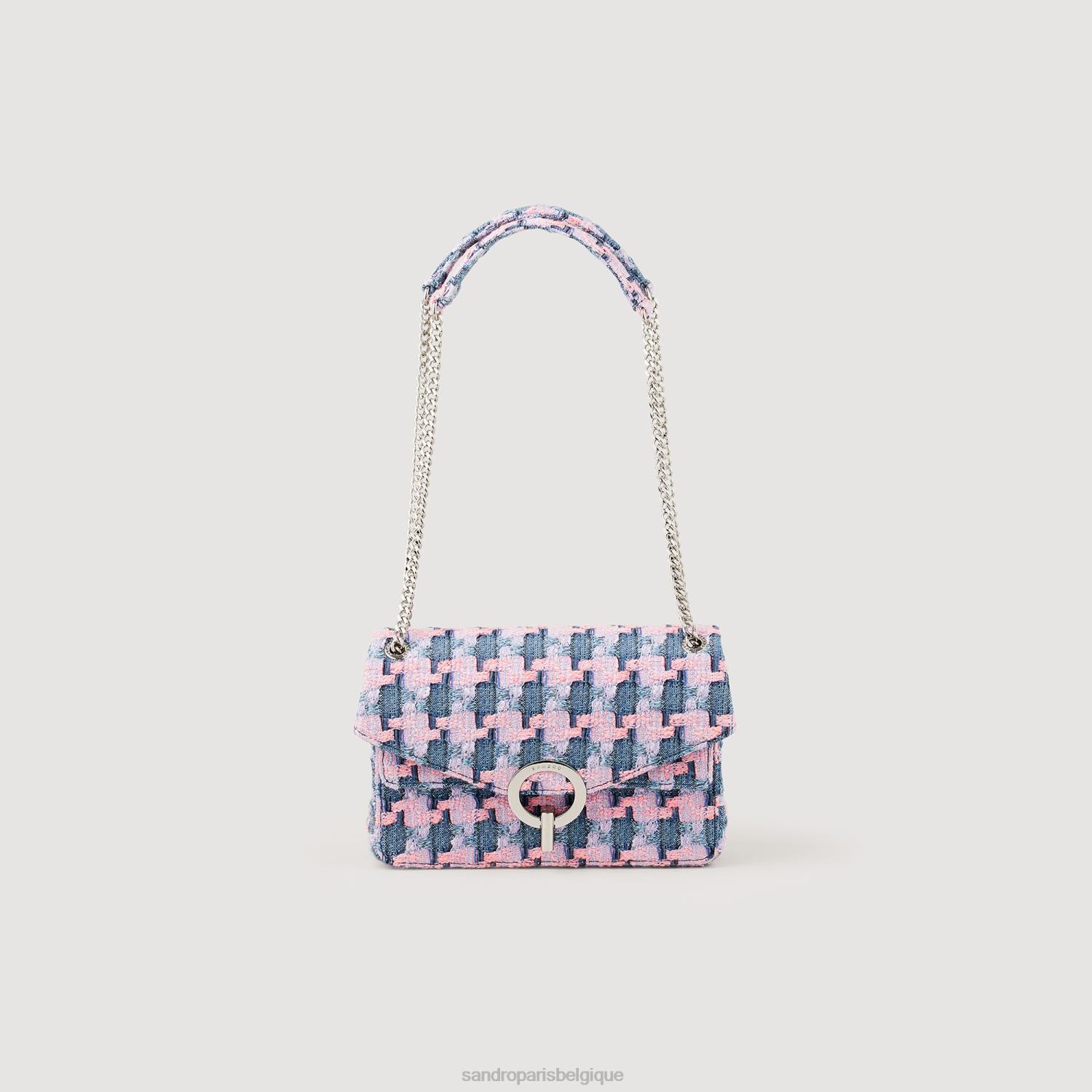 accessoires Sandro Paris sac en tweed yza violet/bleu femmes XLXD552