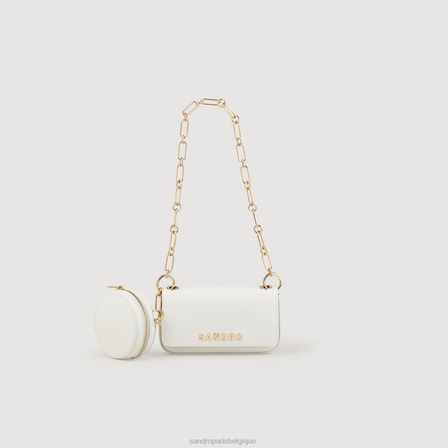 accessoires Sandro Paris sac totemo avec bandoulière chaîne 0 (blanc cassé) femmes XLXD568