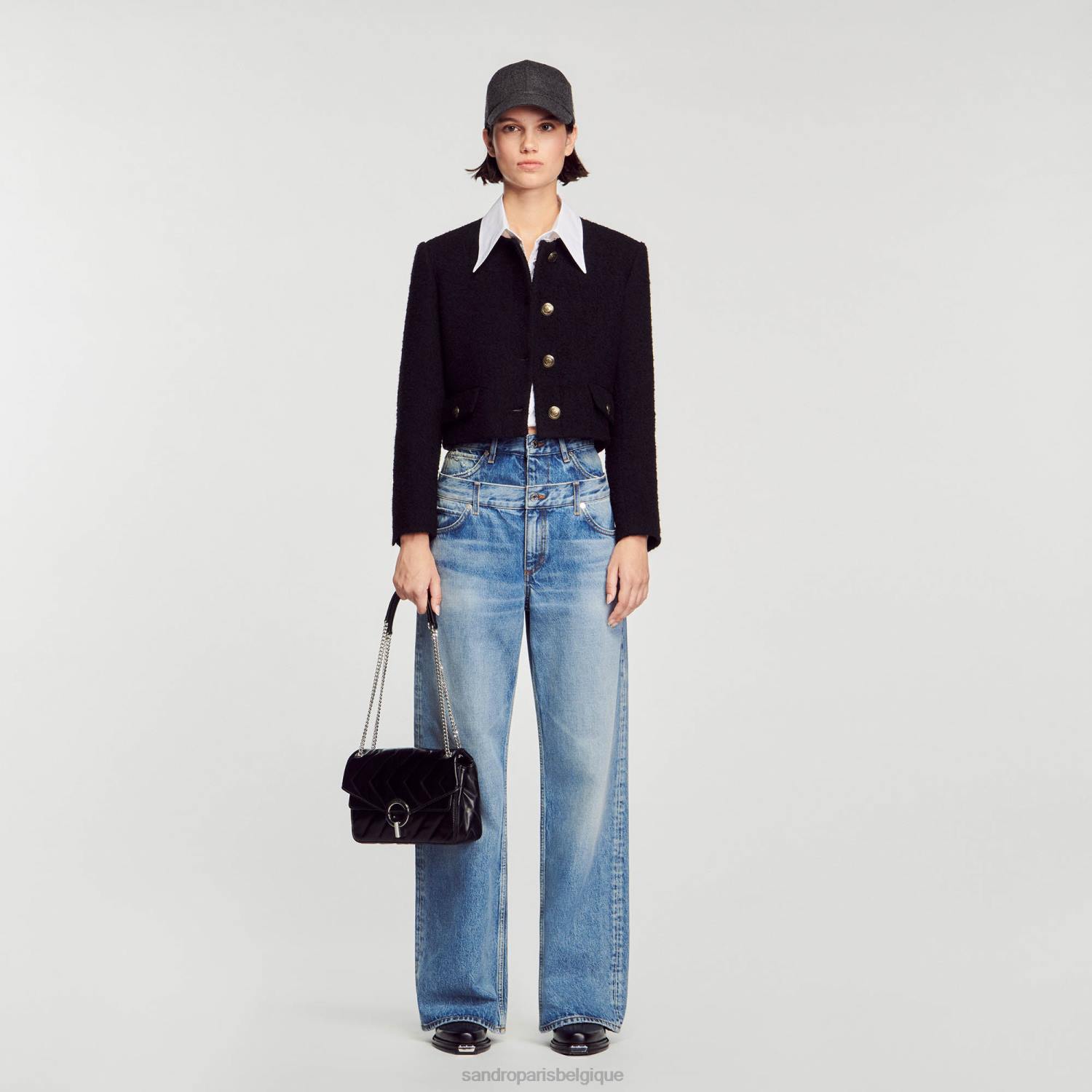 accessoires Sandro Paris sac yza noir femmes XLXD535
