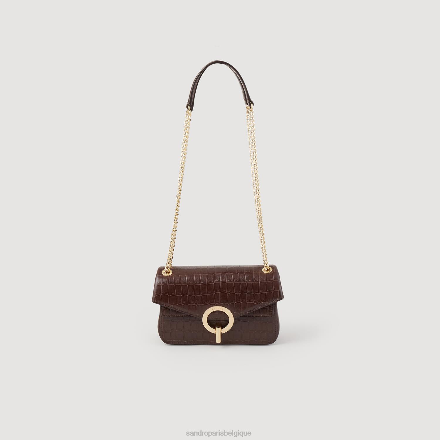 accessoires Sandro Paris sac yza, petit modèle brun femmes XLXD529