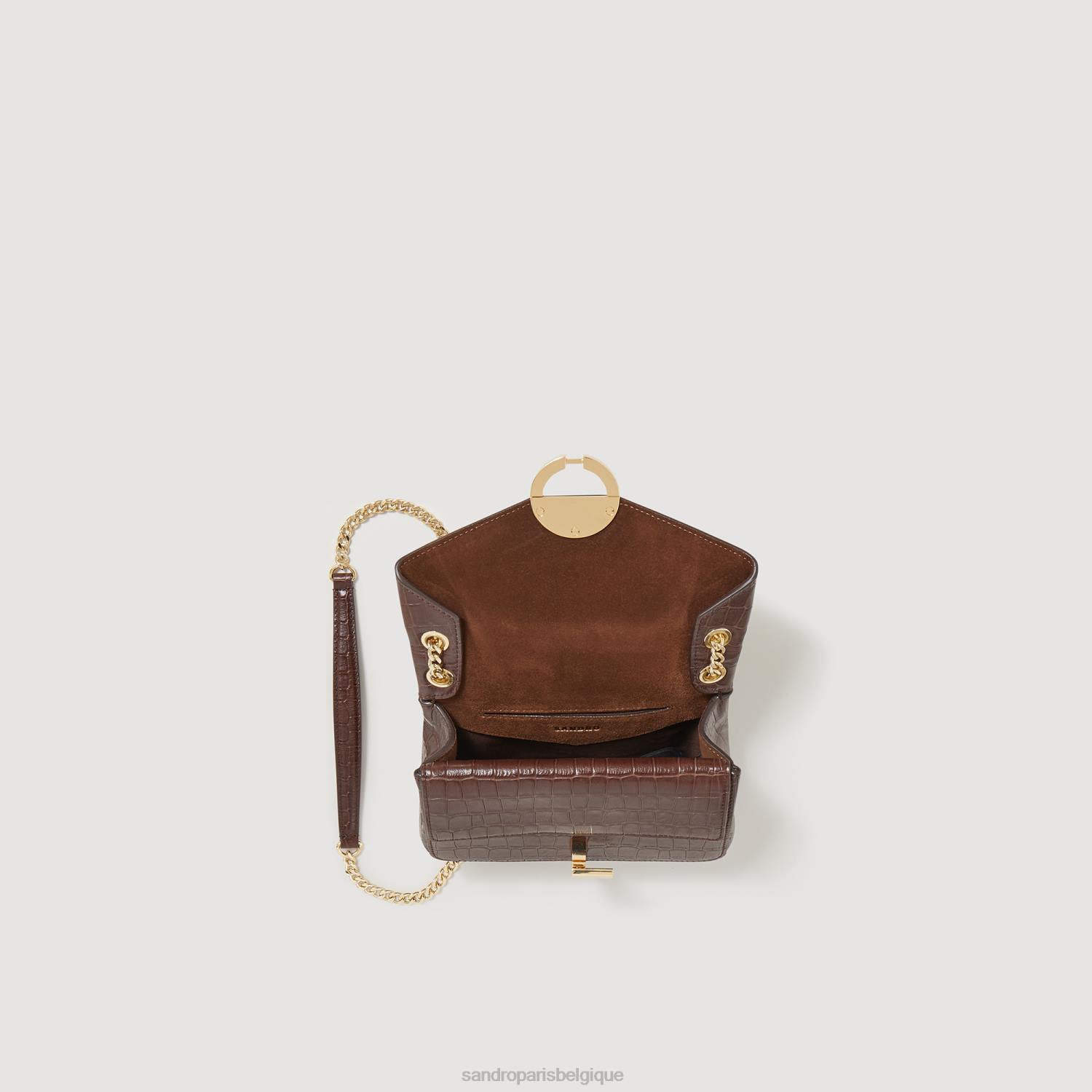 accessoires Sandro Paris sac yza, petit modèle brun femmes XLXD529