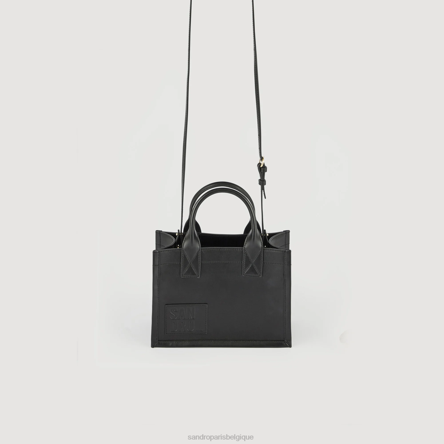 accessoires Sandro Paris petit cabas kasbah en cuir lisse noir femmes XLXD524