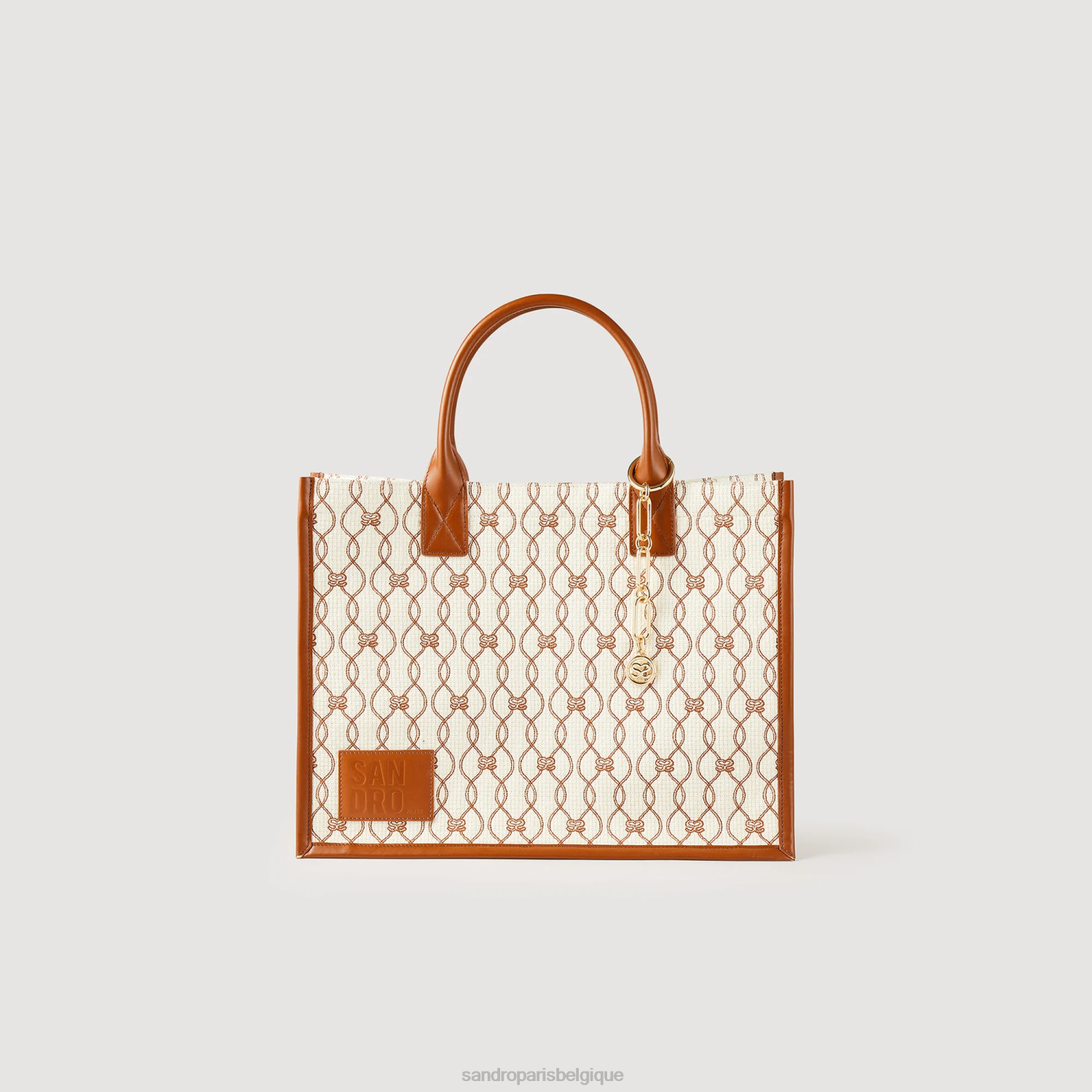 accessoires Sandro Paris sac fourre-tout kasbah marron/écru femmes XLXD572