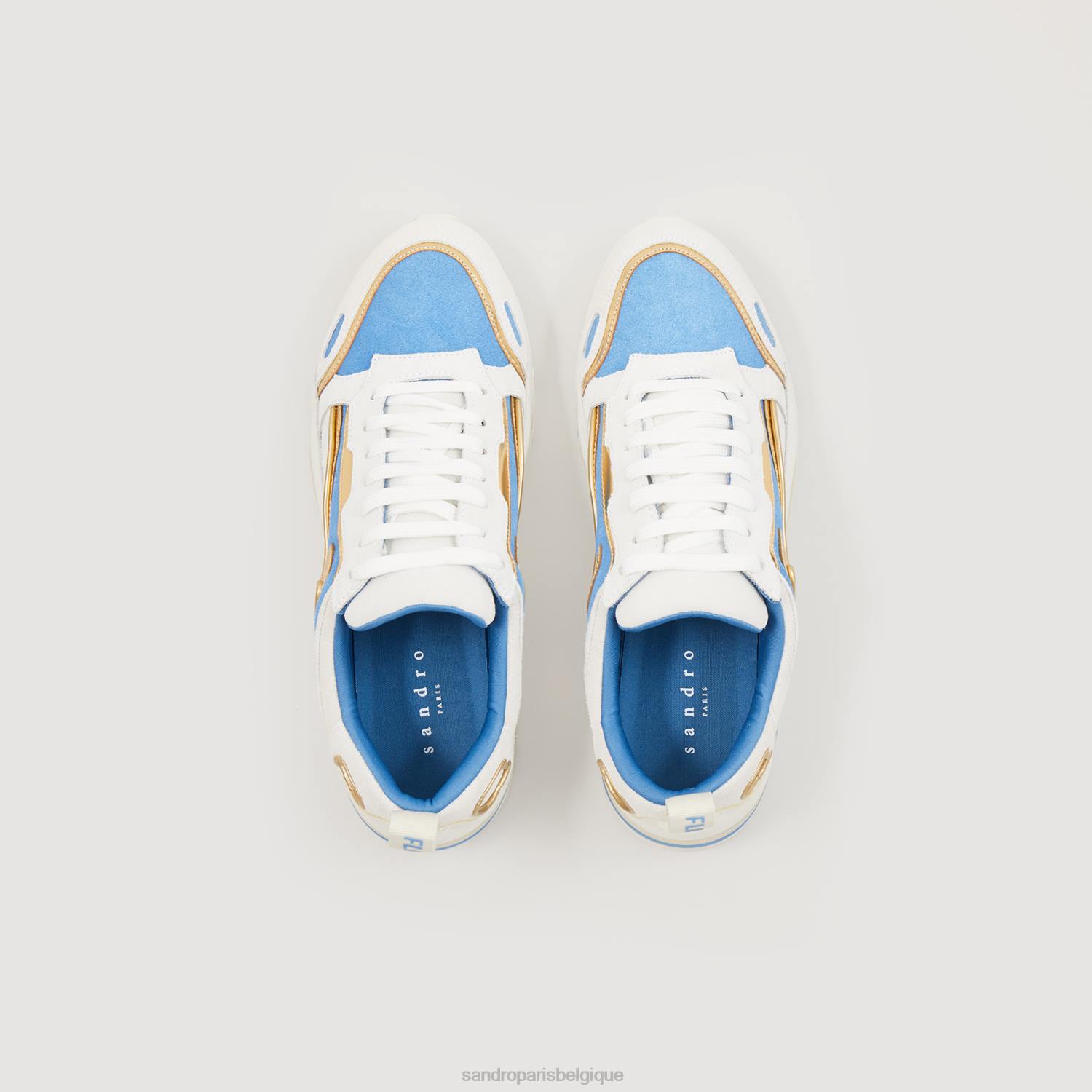 chaussure Sandro Paris baskets flammes bleu femmes XLXD485