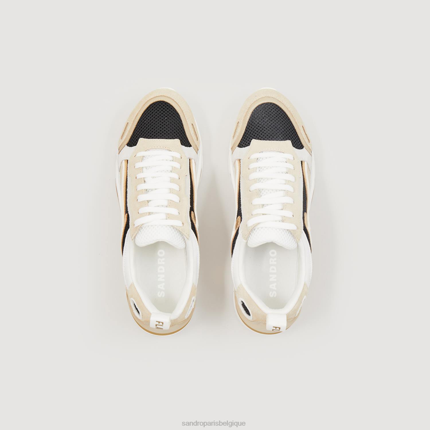 chaussure Sandro Paris baskets flammes or femmes XLXD465