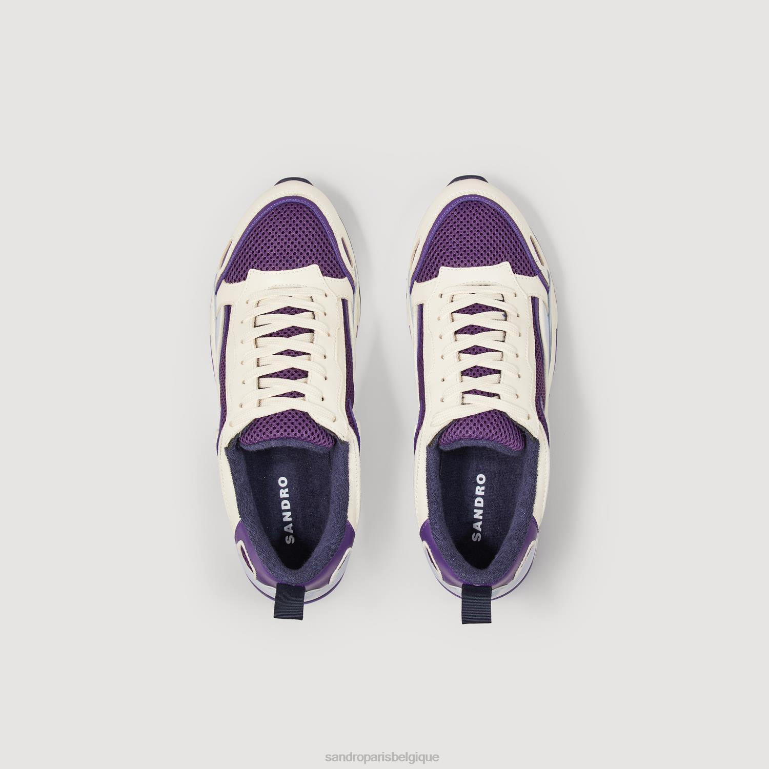 chaussure Sandro Paris baskets flammes violet femmes XLXD483