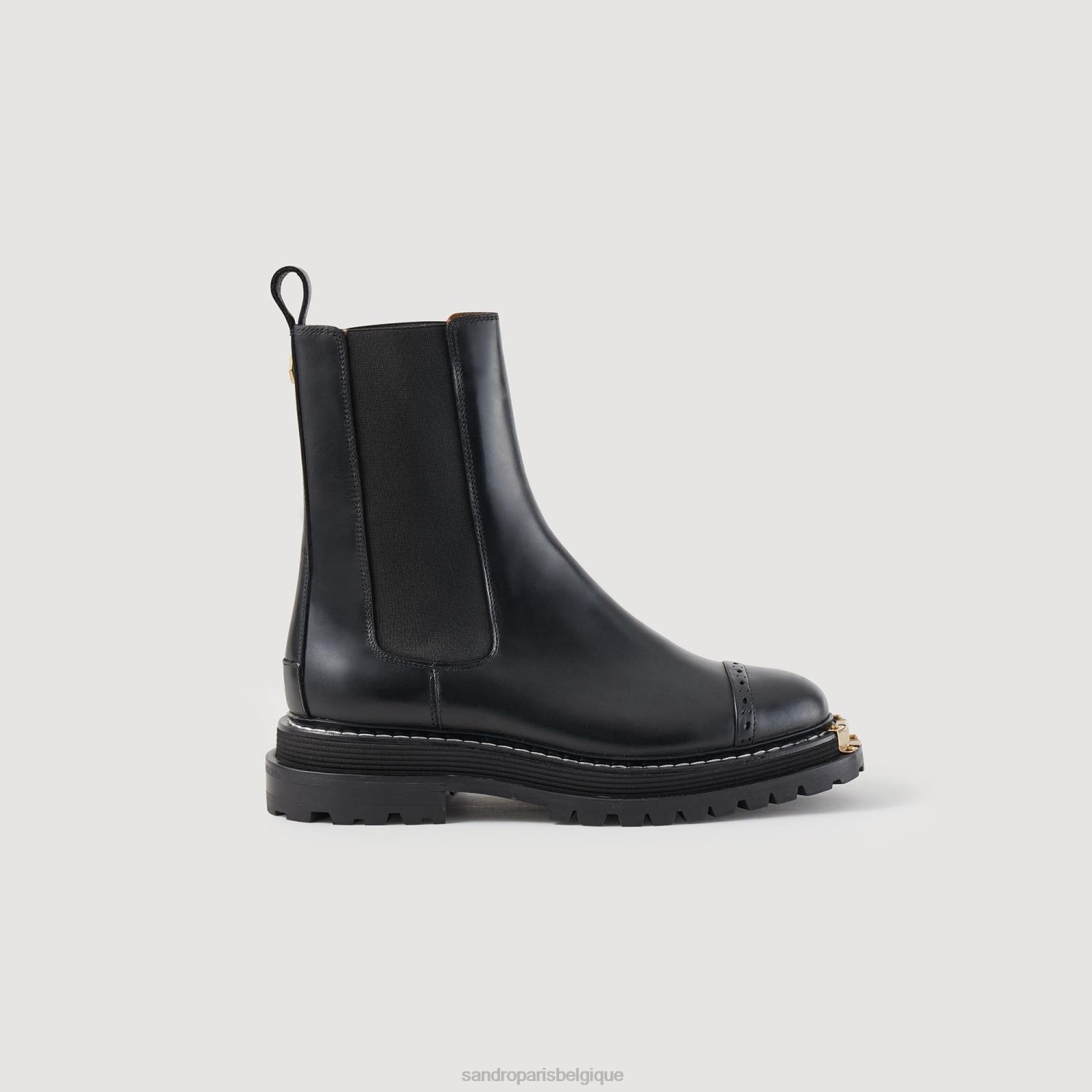 chaussure Sandro Paris bottines à semelle crantée noir femmes XLXD475