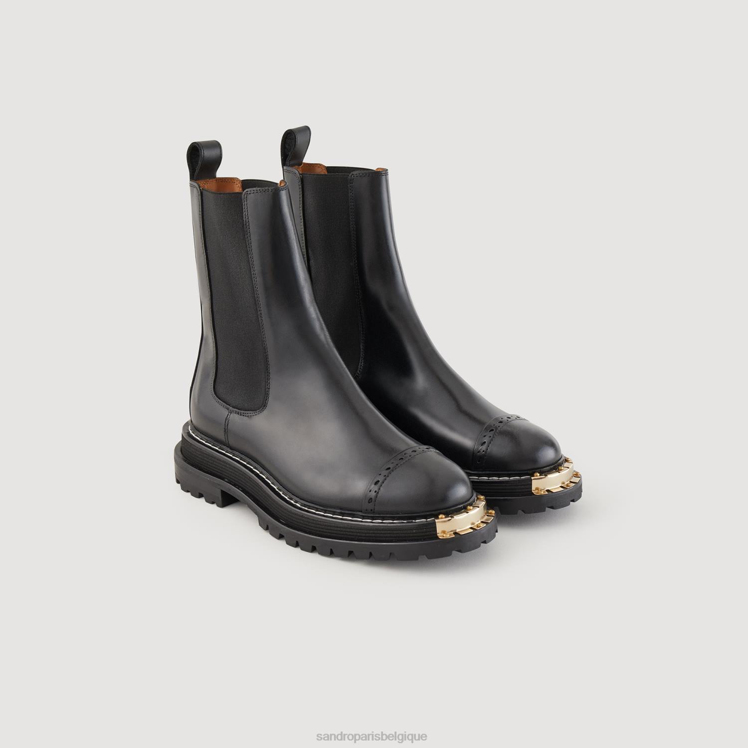 chaussure Sandro Paris bottines à semelle crantée noir femmes XLXD475