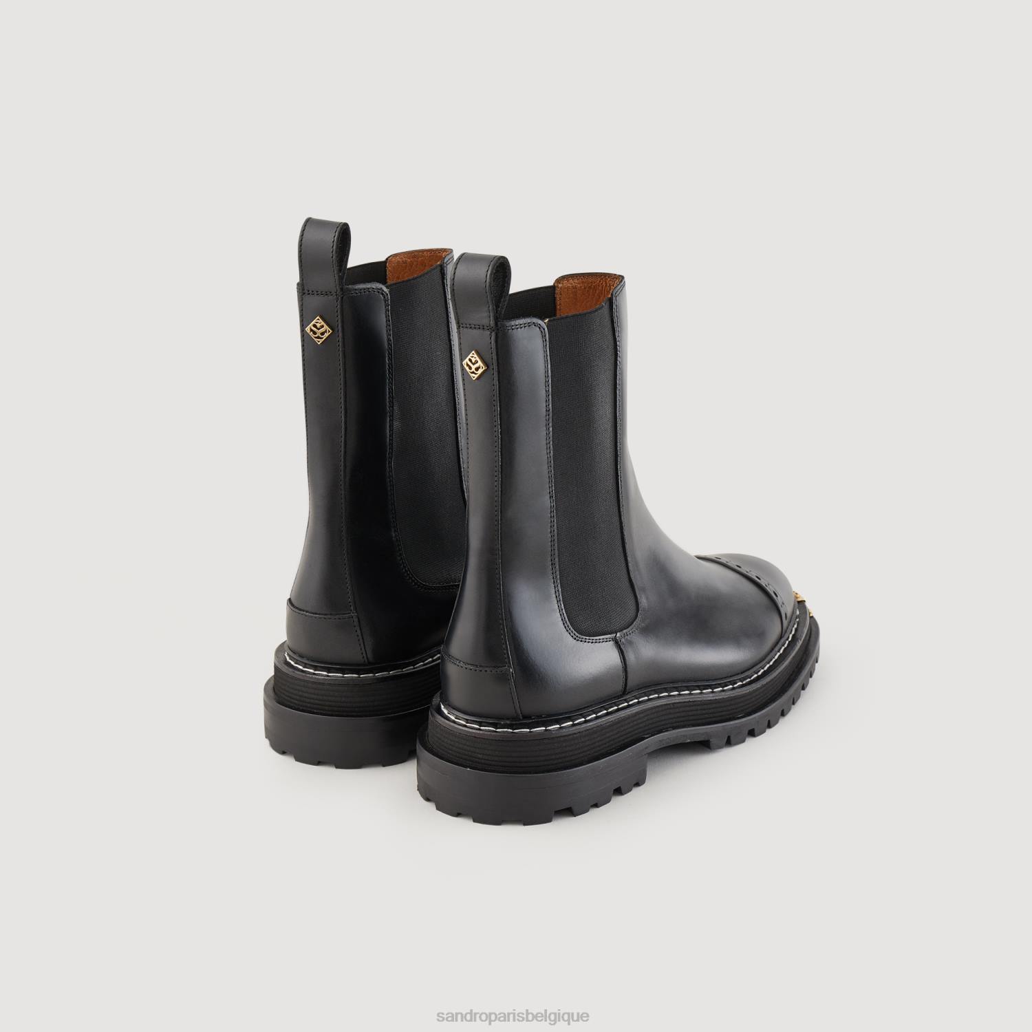 chaussure Sandro Paris bottines à semelle crantée noir femmes XLXD475