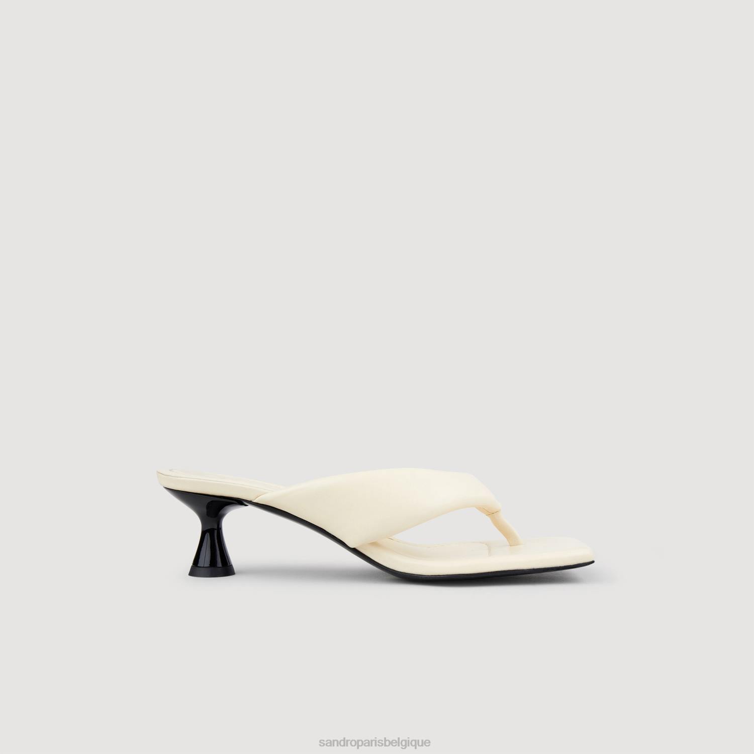 chaussure Sandro Paris mules à entre-pieds écru femmes XLXD461