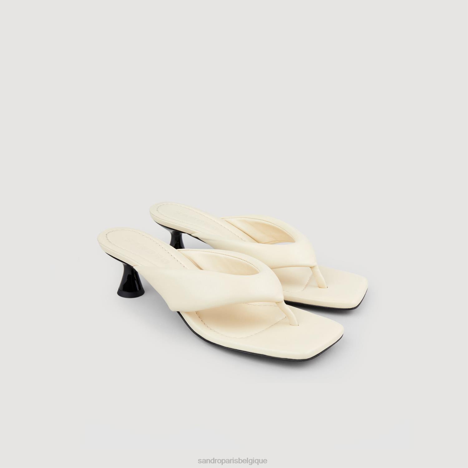 chaussure Sandro Paris mules à entre-pieds écru femmes XLXD461
