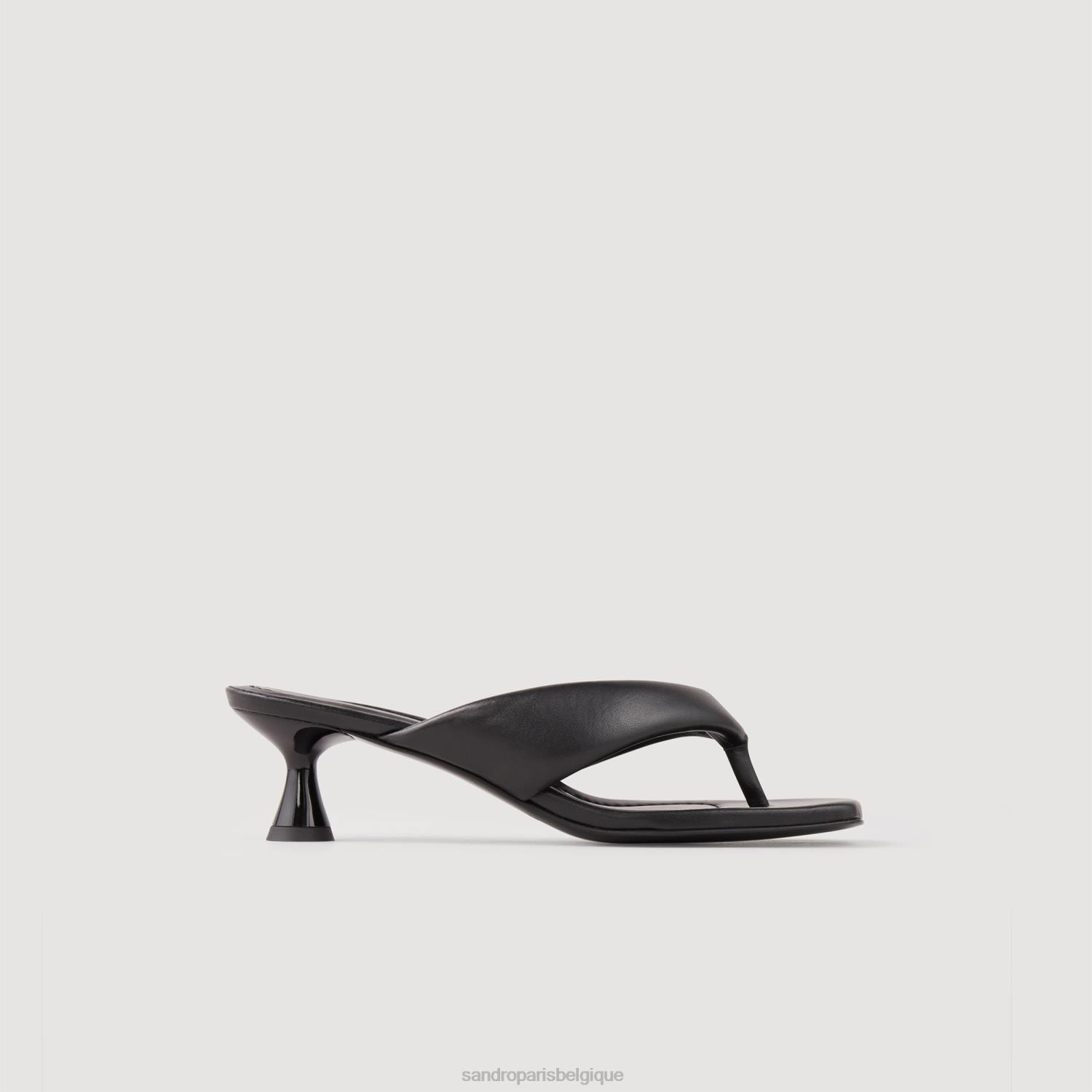 chaussure Sandro Paris mules à entre-pieds noir femmes XLXD462