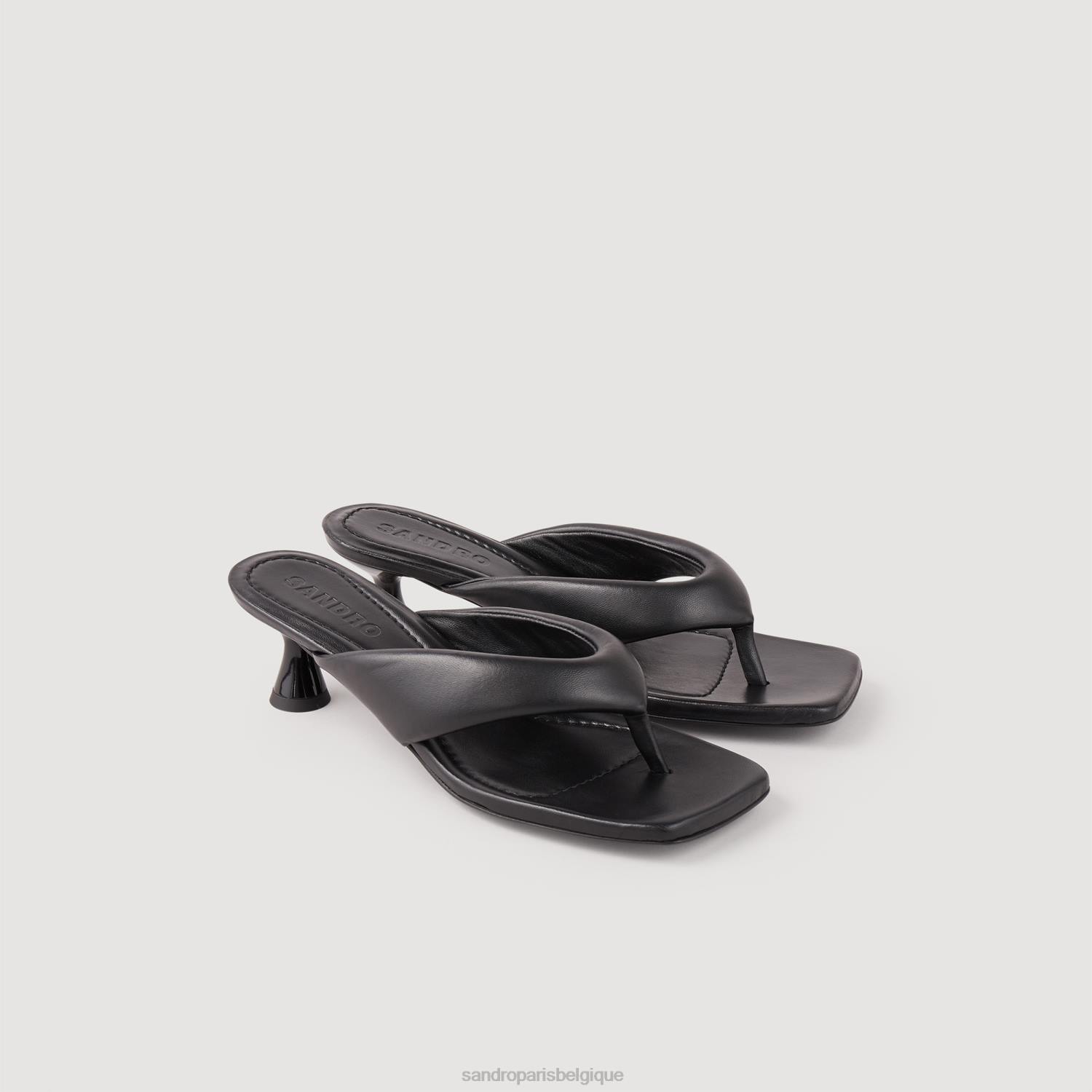 chaussure Sandro Paris mules à entre-pieds noir femmes XLXD462