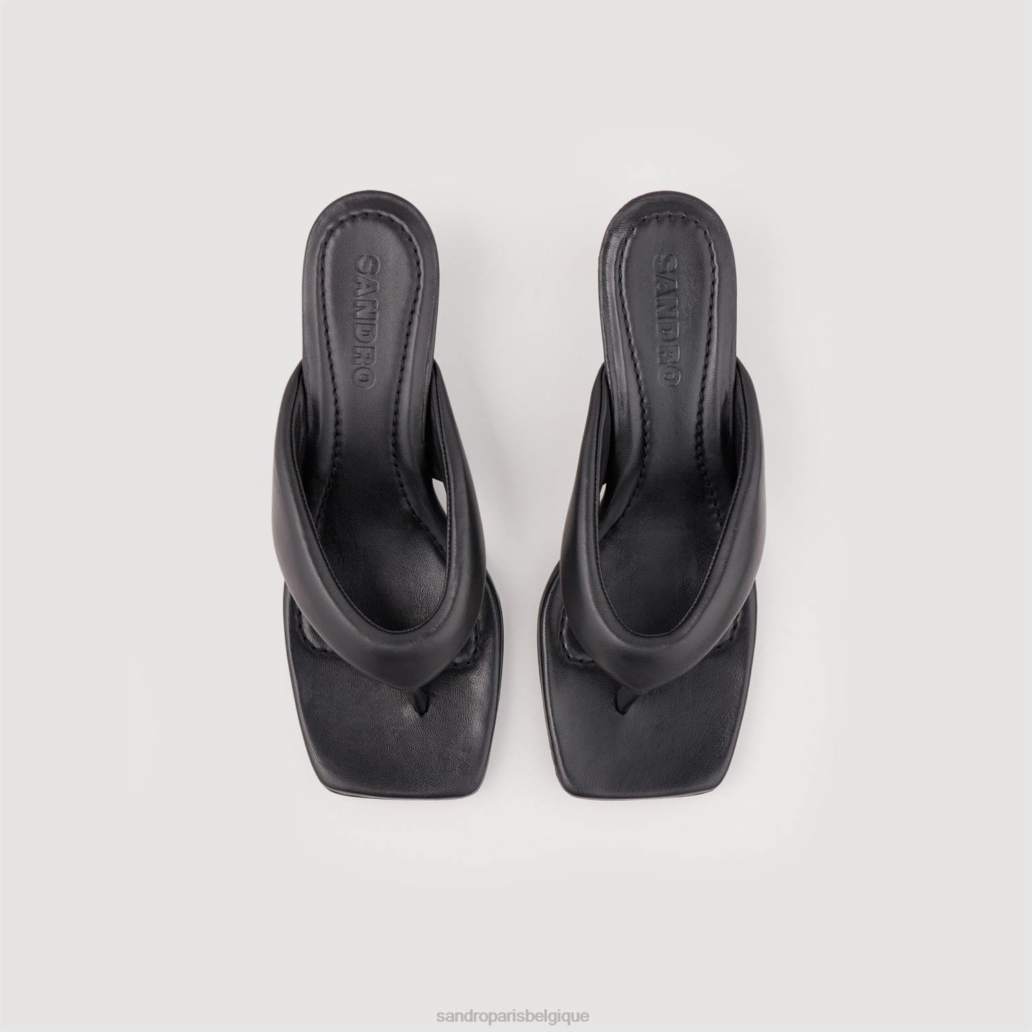 chaussure Sandro Paris mules à entre-pieds noir femmes XLXD462