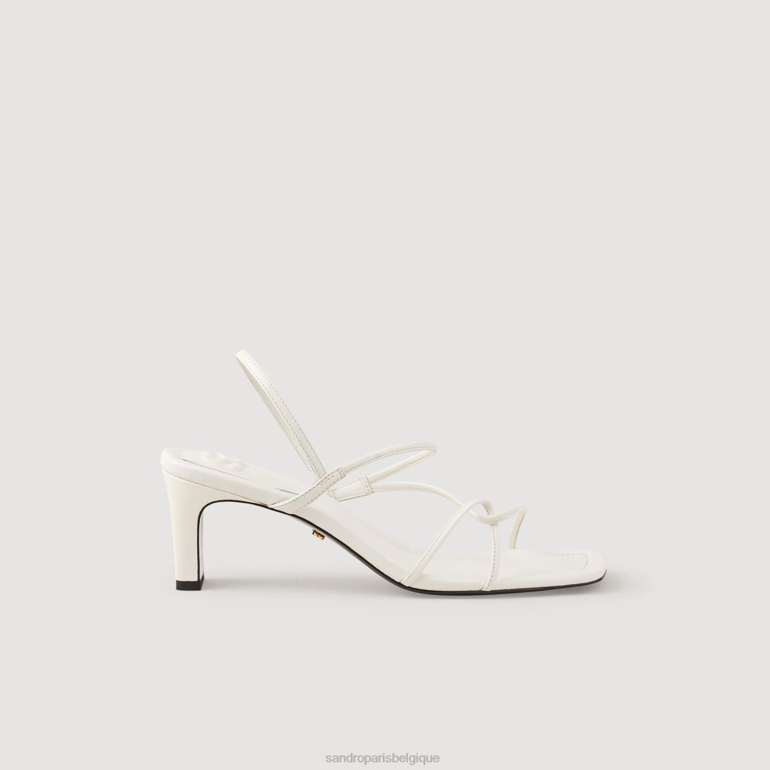 chaussure Sandro Paris sandales à lanières écru femmes XLXD497