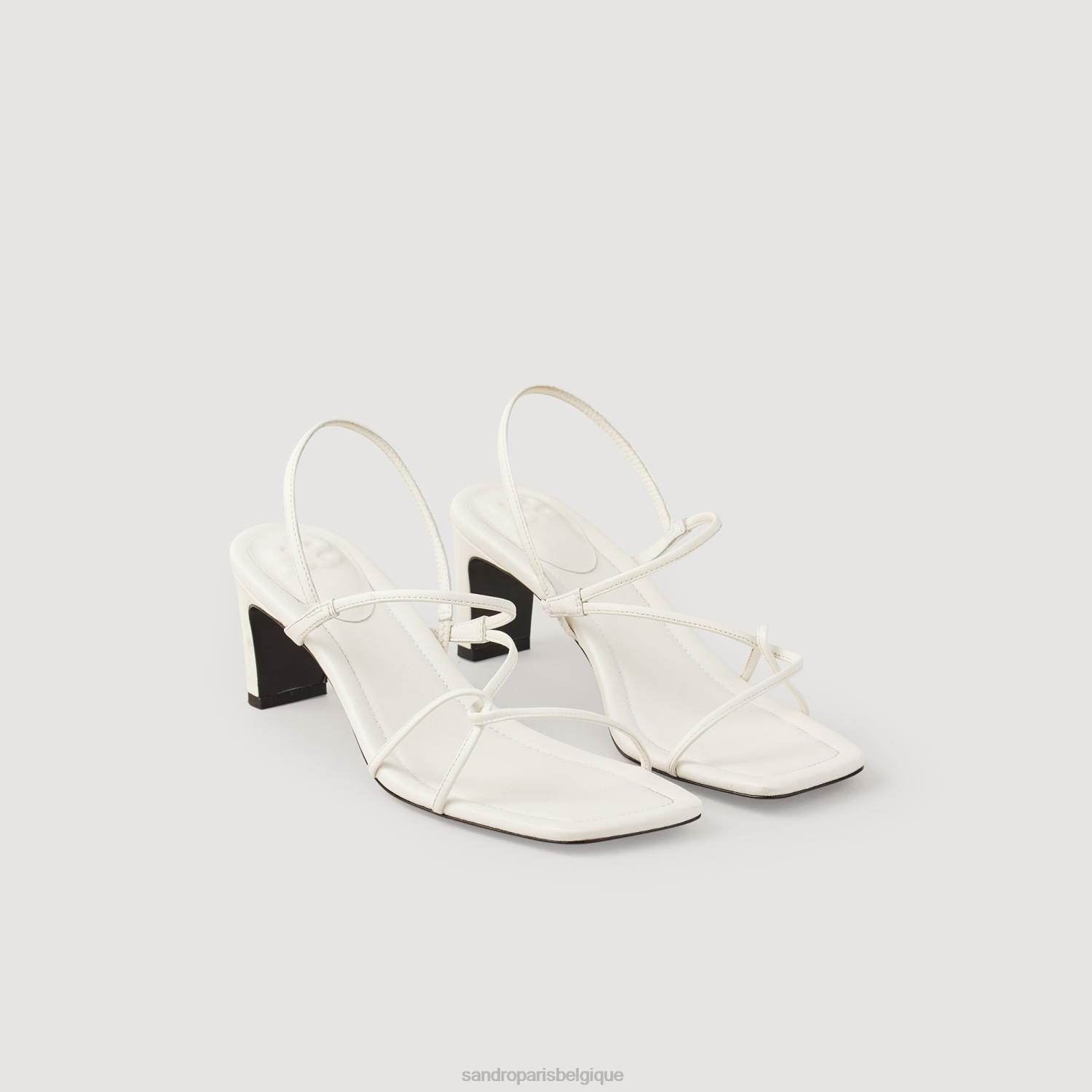 chaussure Sandro Paris sandales à lanières écru femmes XLXD497