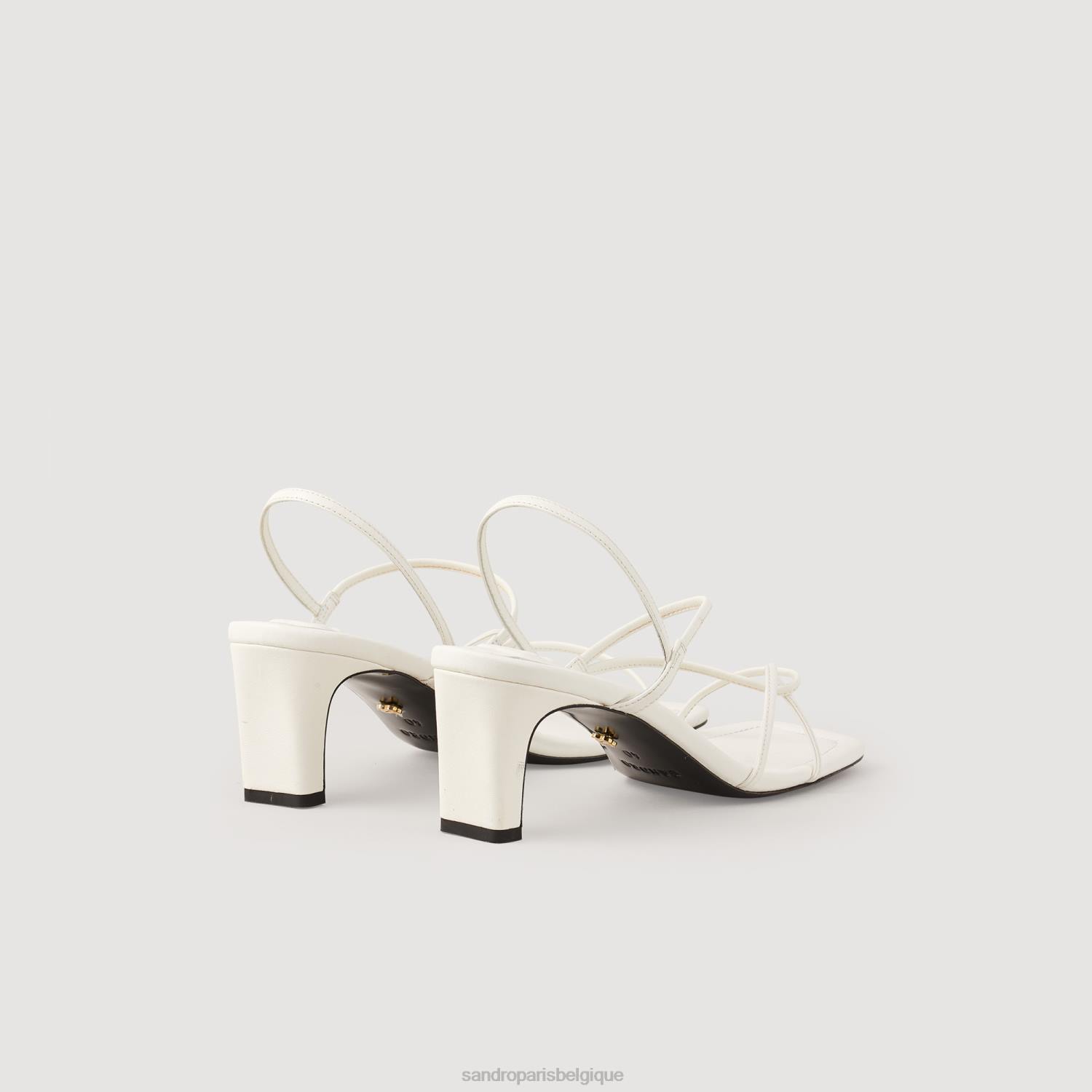 chaussure Sandro Paris sandales à lanières écru femmes XLXD497