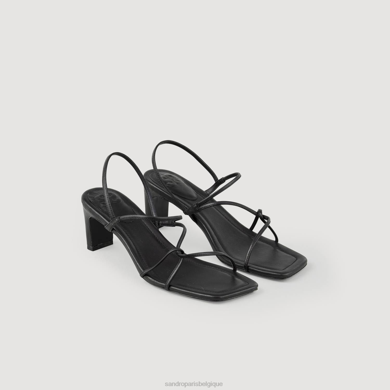chaussure Sandro Paris sandales à lanières noir femmes XLXD491