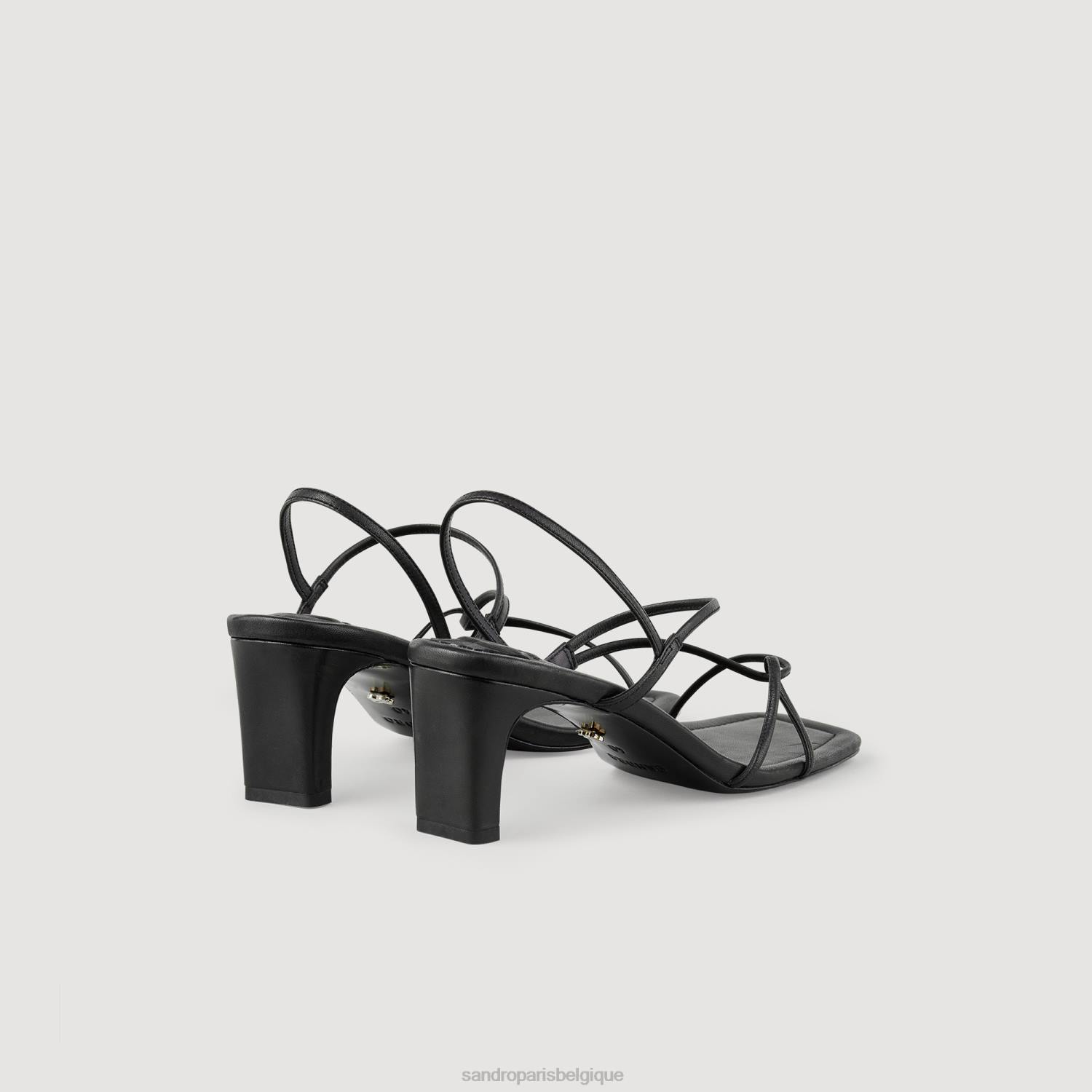 chaussure Sandro Paris sandales à lanières noir femmes XLXD491