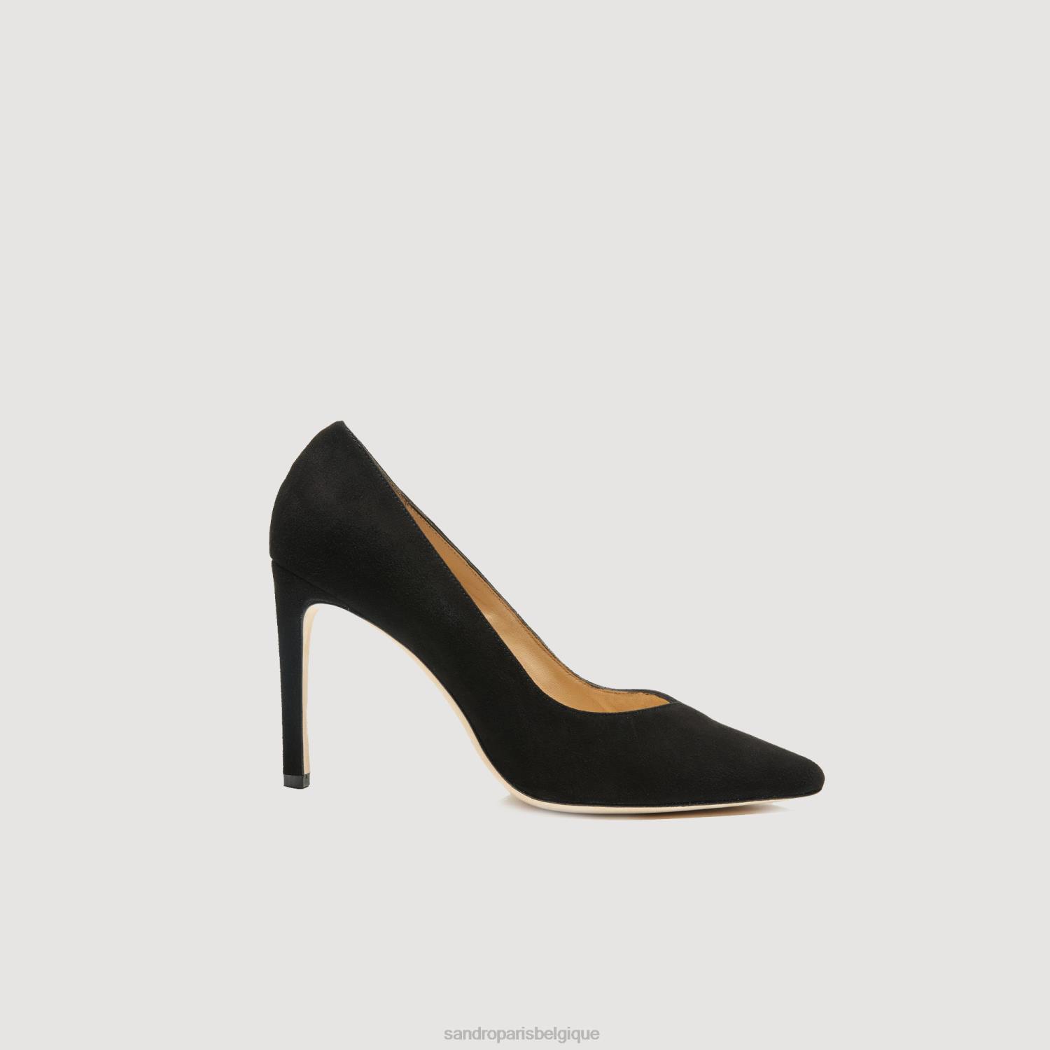 chaussure Sandro Paris escarpins coupe en V noir femmes XLXD466