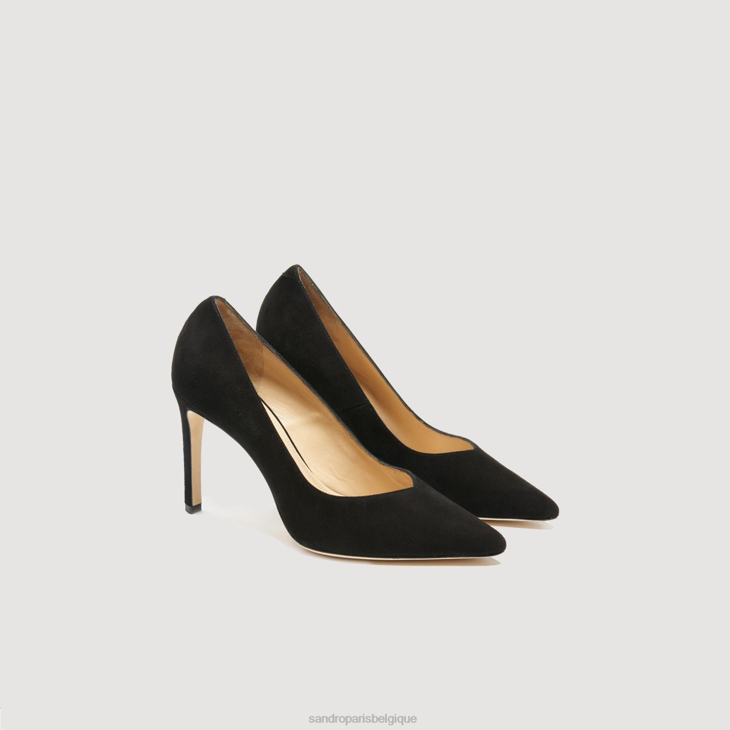 chaussure Sandro Paris escarpins coupe en V noir femmes XLXD466