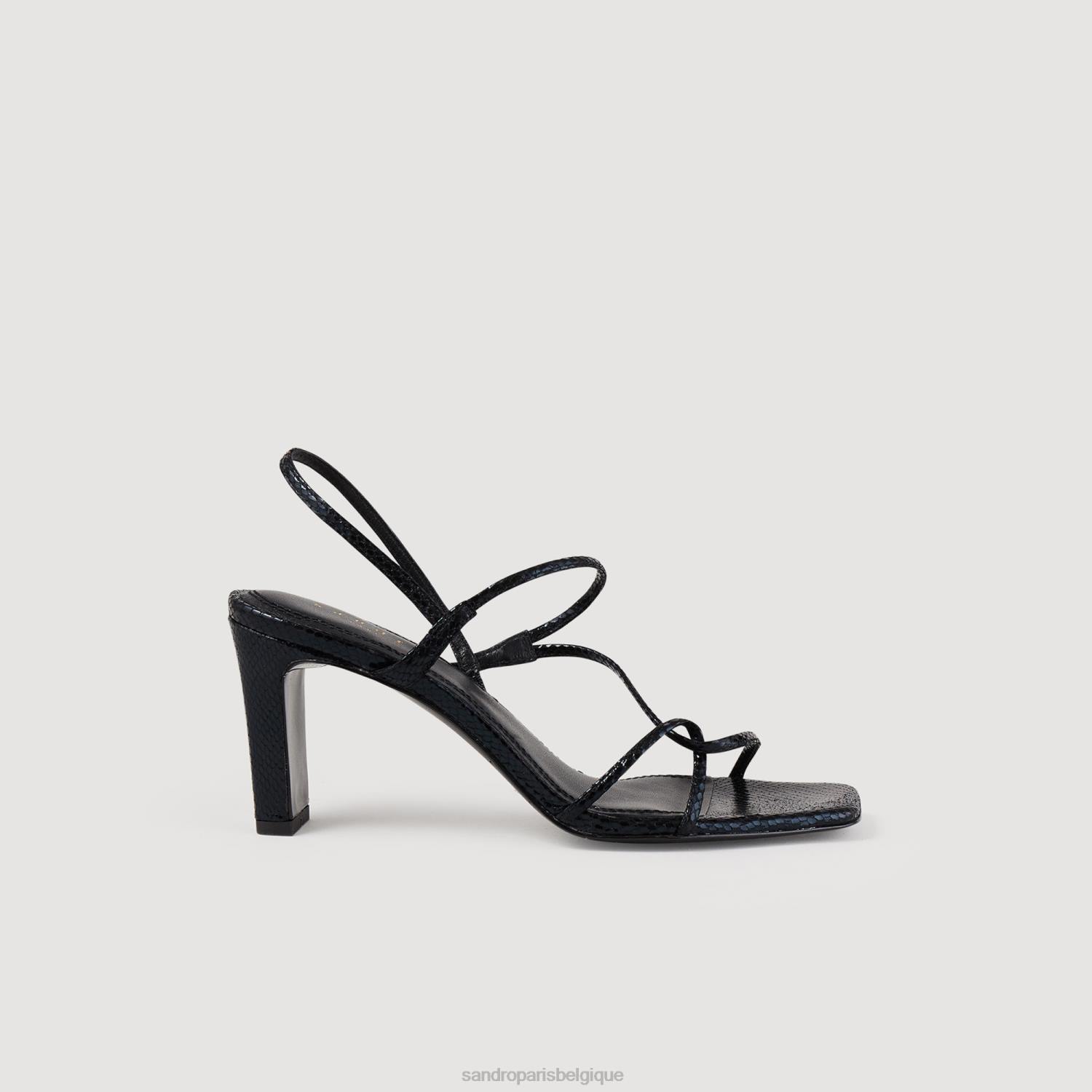chaussure Sandro Paris sandales à fines brides noir femmes XLXD477