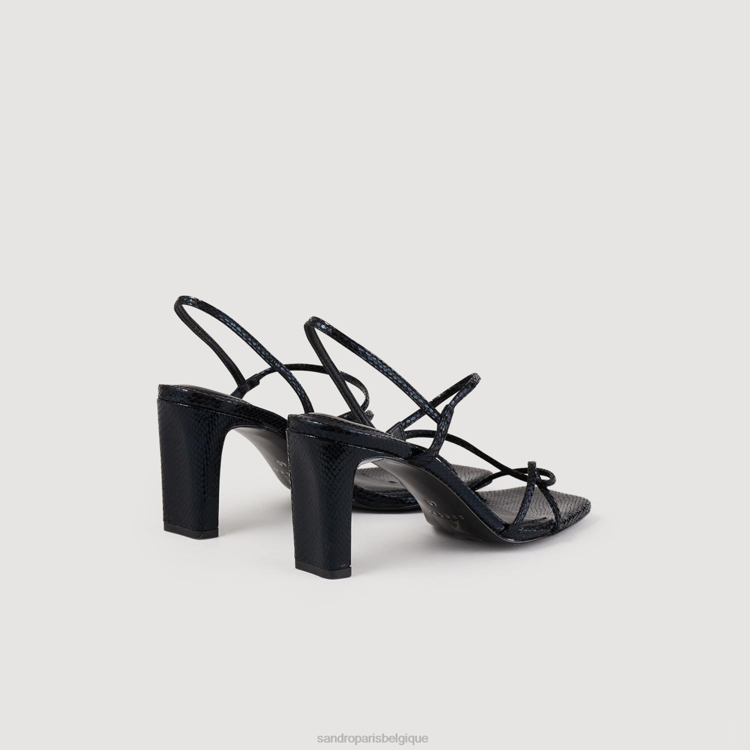 chaussure Sandro Paris sandales à fines brides noir femmes XLXD477