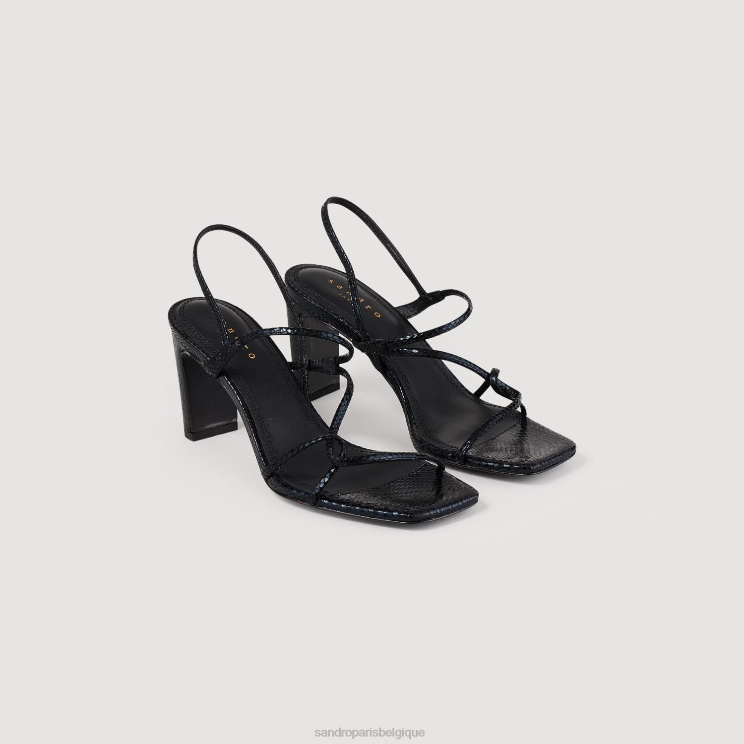 chaussure Sandro Paris sandales à fines brides noir femmes XLXD477
