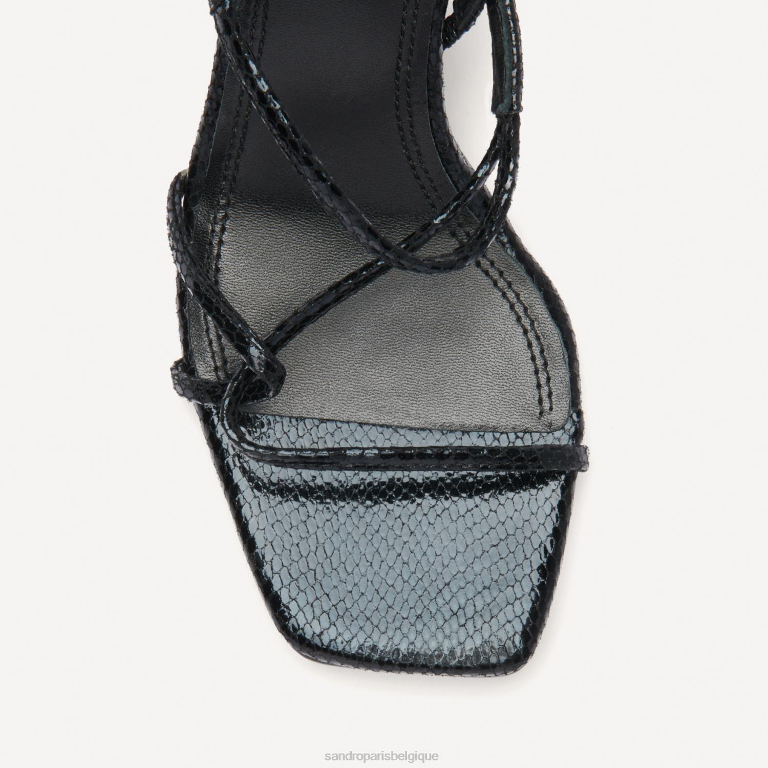 chaussure Sandro Paris sandales à fines brides noir femmes XLXD477