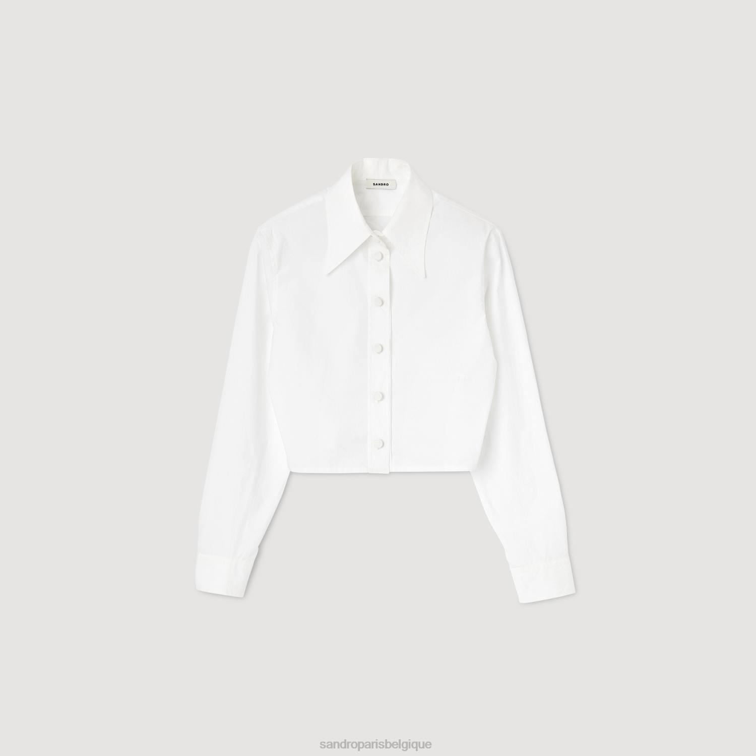 vêtements Sandro Paris chemise courte blanc femmes XLXD29