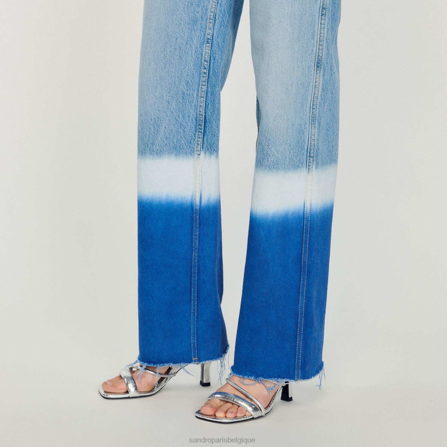 vêtements Sandro Paris jean tie-dye jean bleu femmes XLXD246