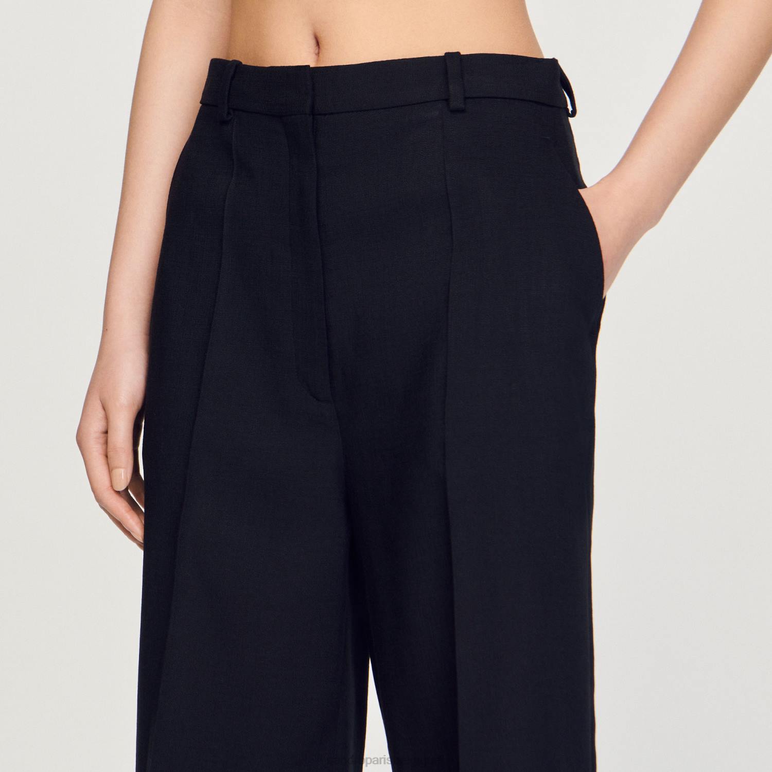 vêtements Sandro Paris bermuda droit noir femmes XLXD226