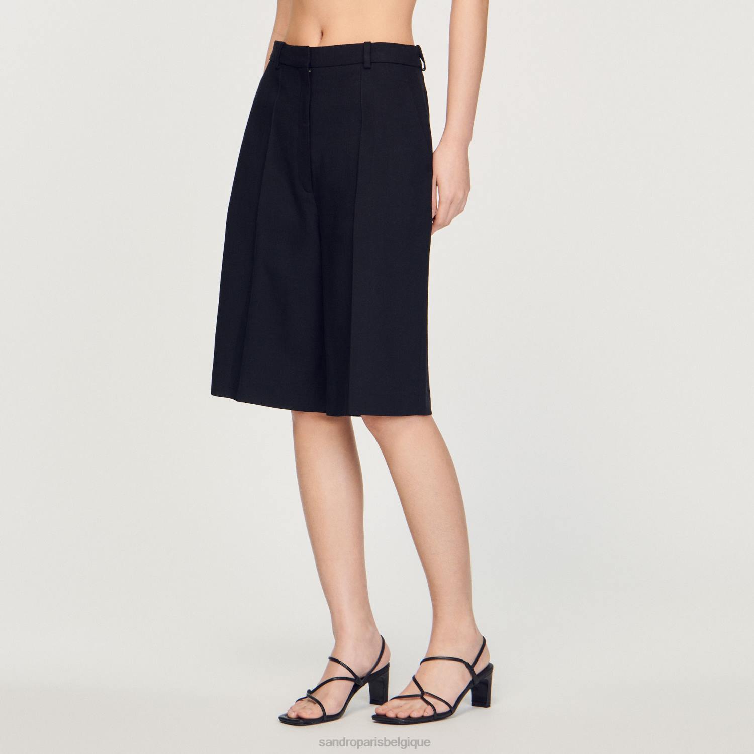 vêtements Sandro Paris bermuda droit noir femmes XLXD226