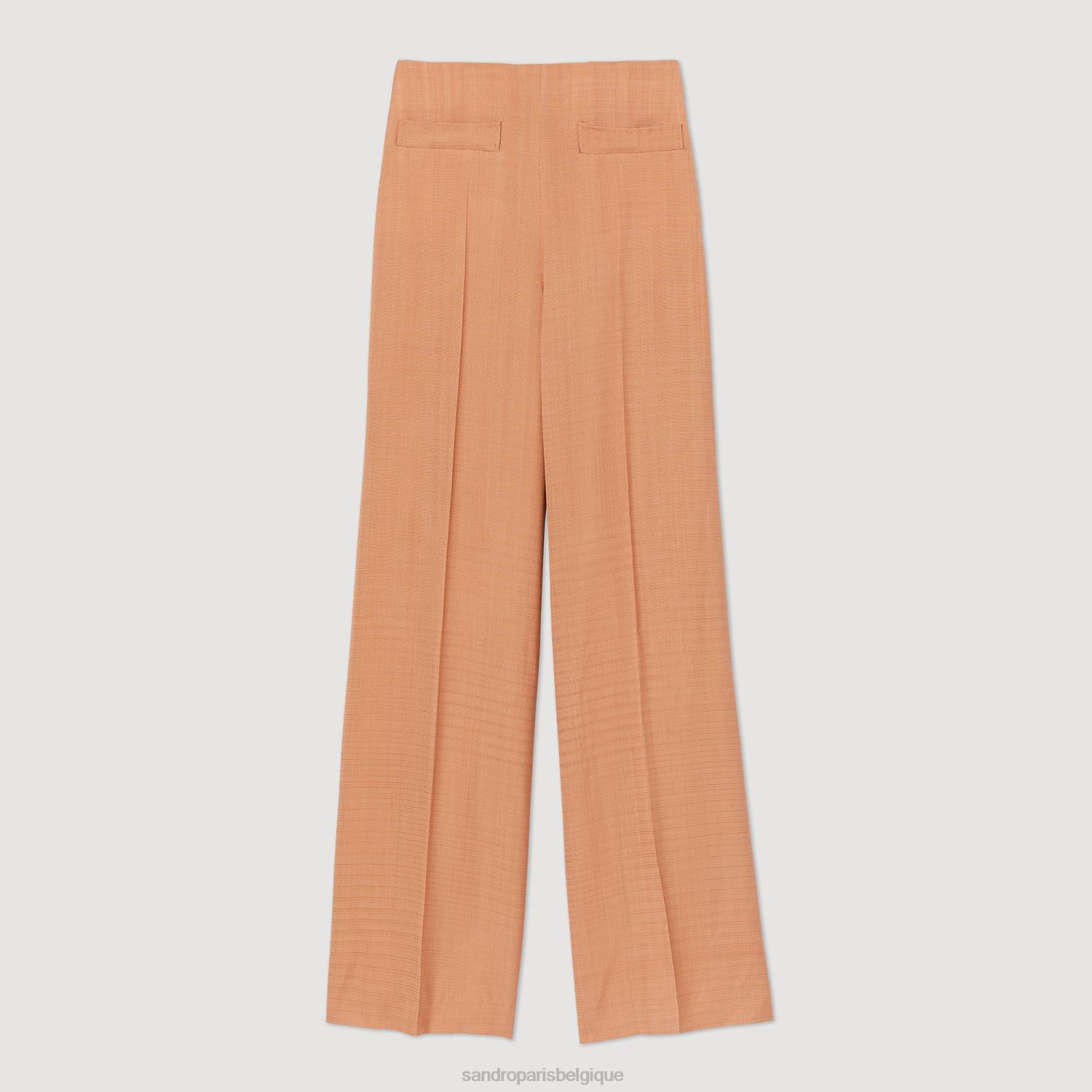vêtements Sandro Paris pantalon tailleur terre d'ombre femmes XLXD348