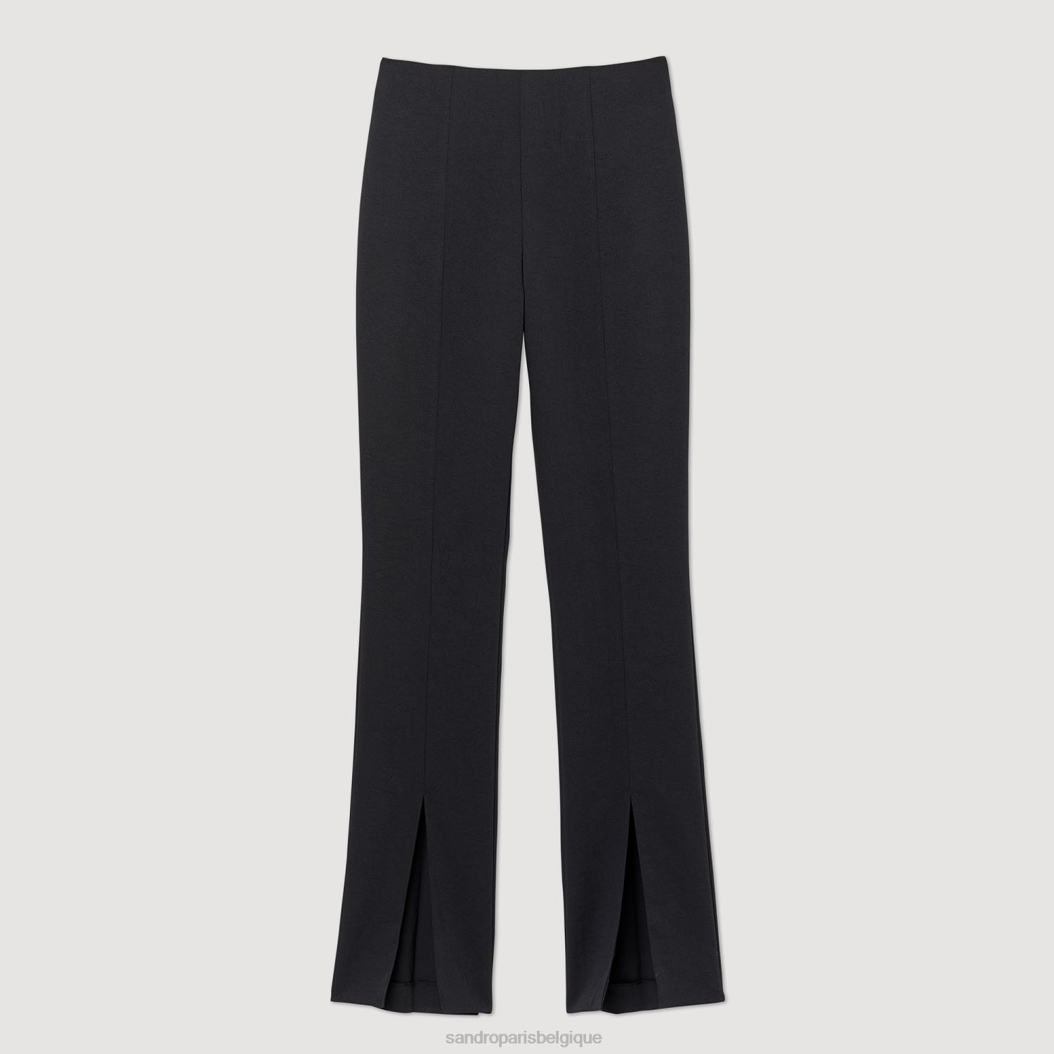 vêtements Sandro Paris pantalon évasé noir femmes XLXD346