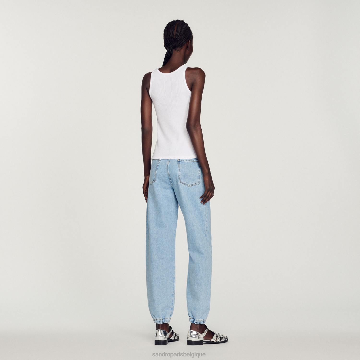 vêtements Sandro Paris débardeur à logo double blanc femmes XLXD222