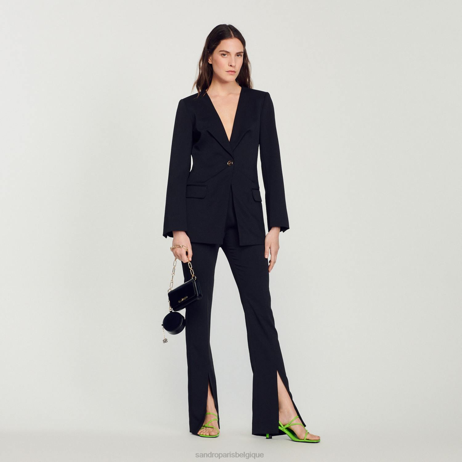 vêtements Sandro Paris veste ajustée noir femmes XLXD448