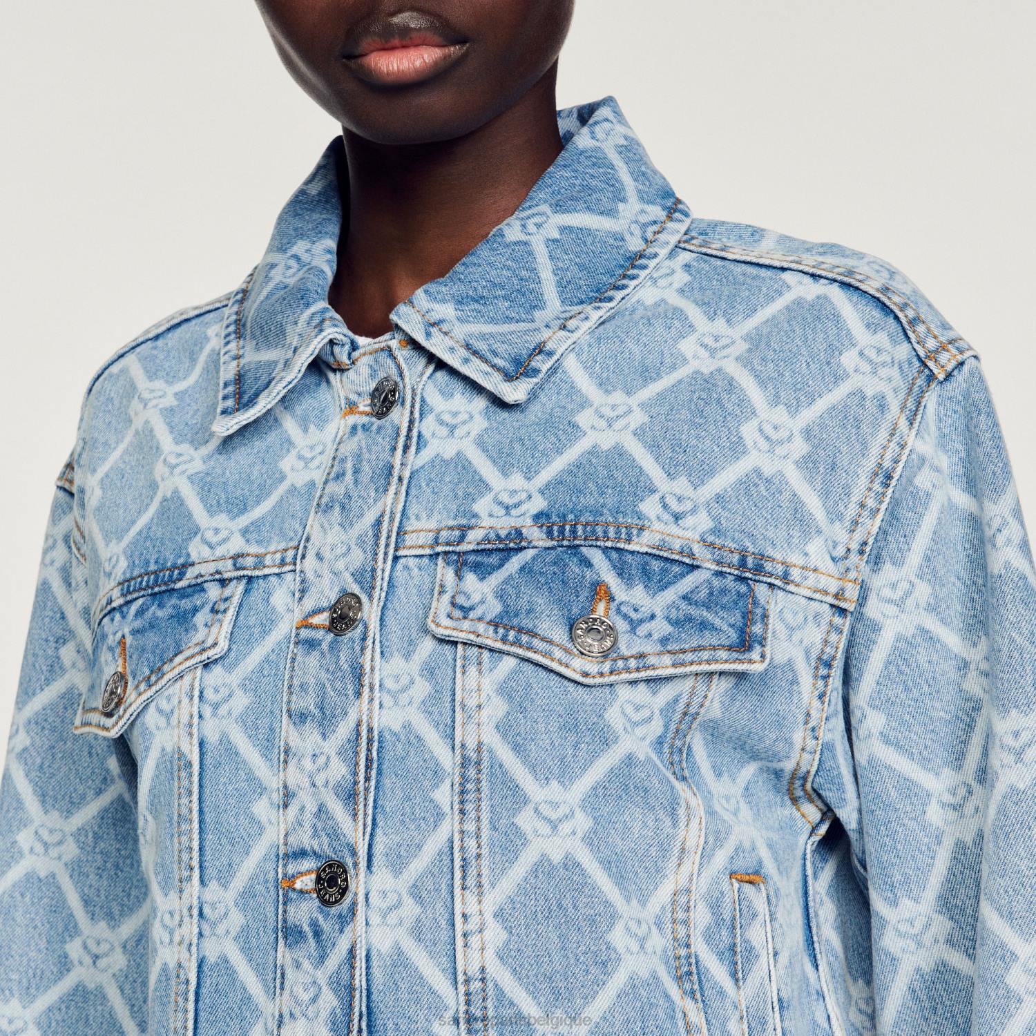 vêtements Sandro Paris veste en jean jean bleu femmes XLXD363