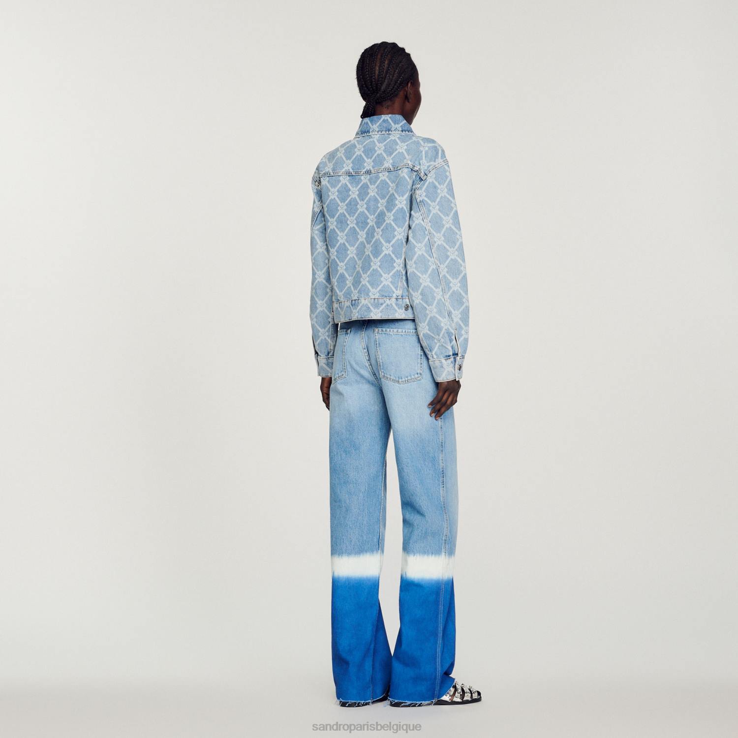 vêtements Sandro Paris veste en jean jean bleu femmes XLXD363