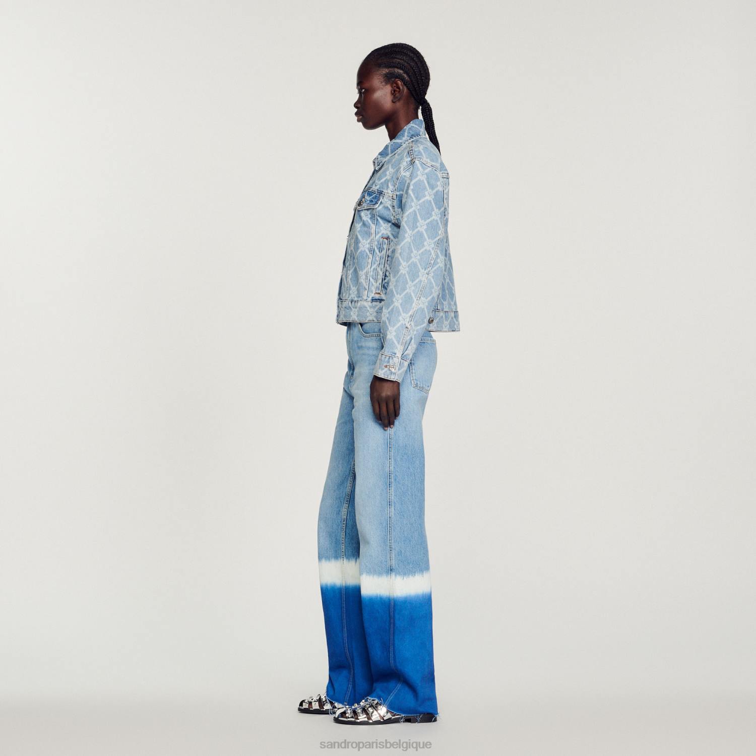 vêtements Sandro Paris veste en jean jean bleu femmes XLXD363