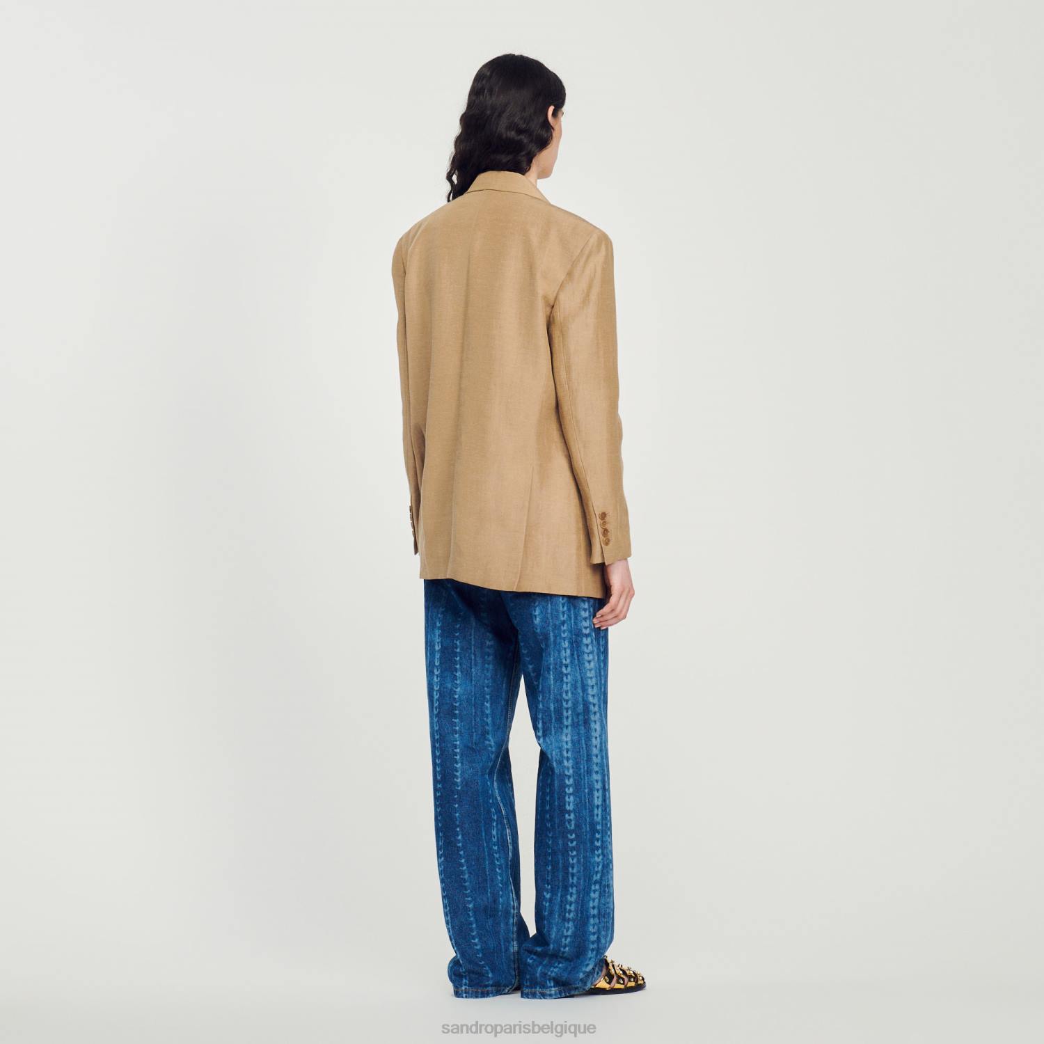 vêtements Sandro Paris veste sur mesure terre femmes XLXD379