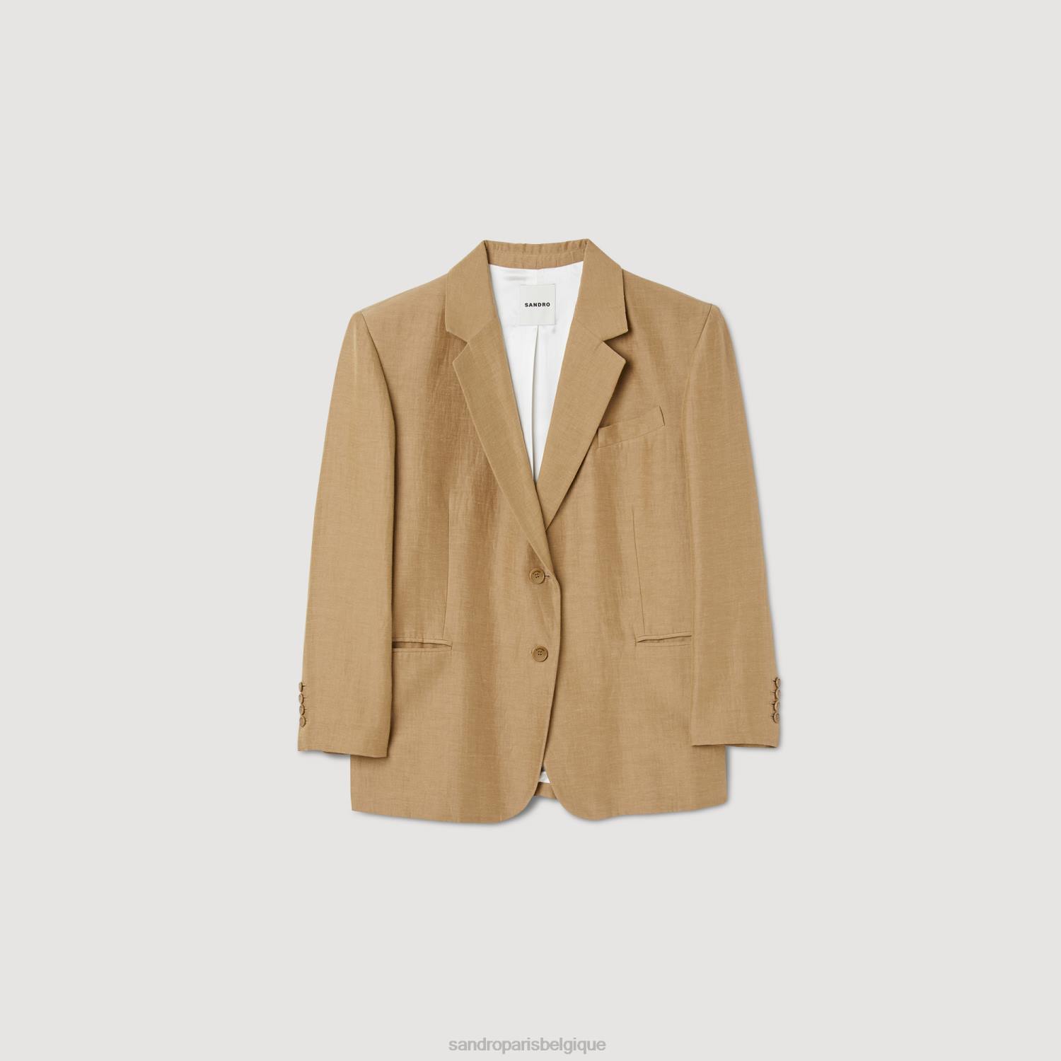 vêtements Sandro Paris veste sur mesure terre femmes XLXD379